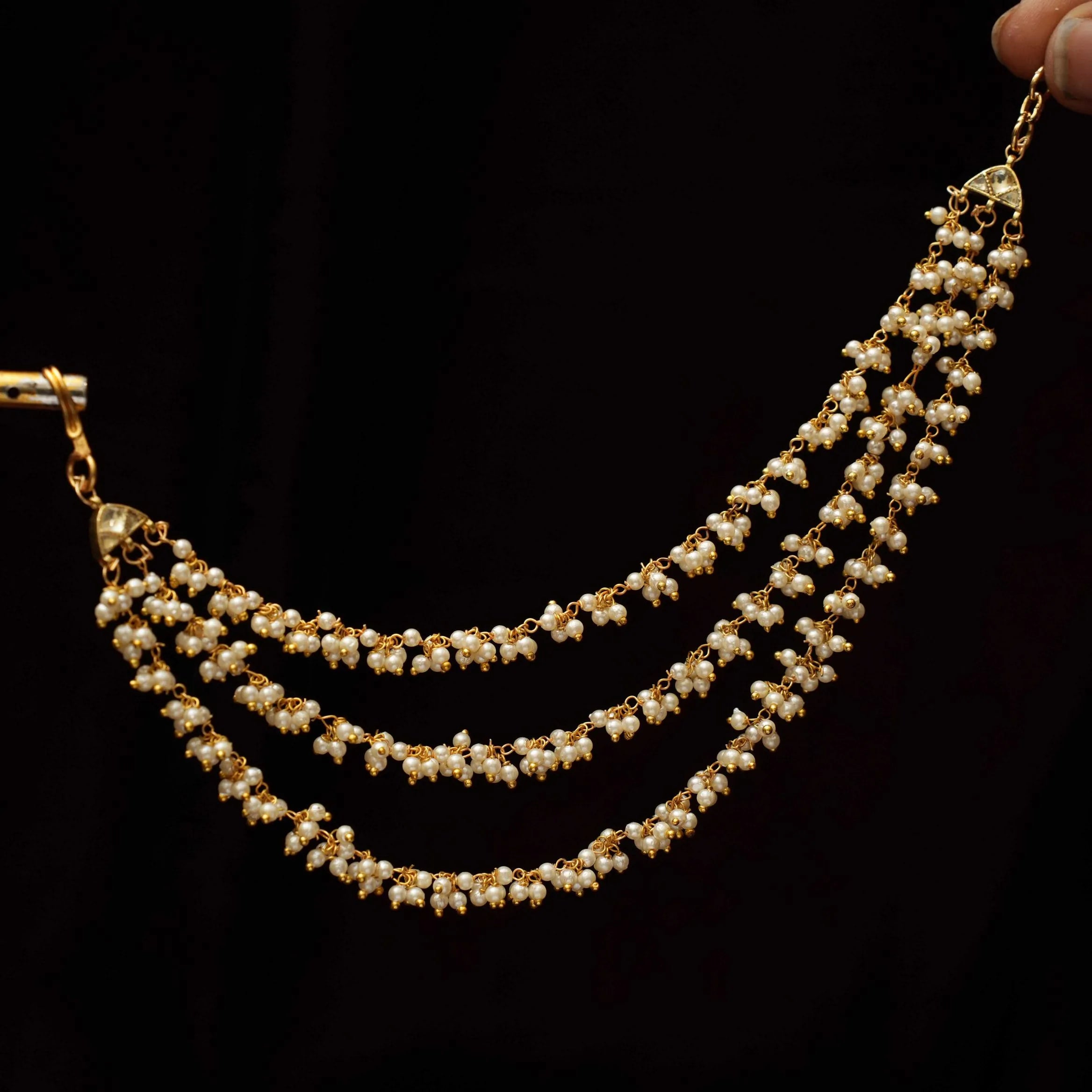 Tattva Polki Pearl Ear Chain