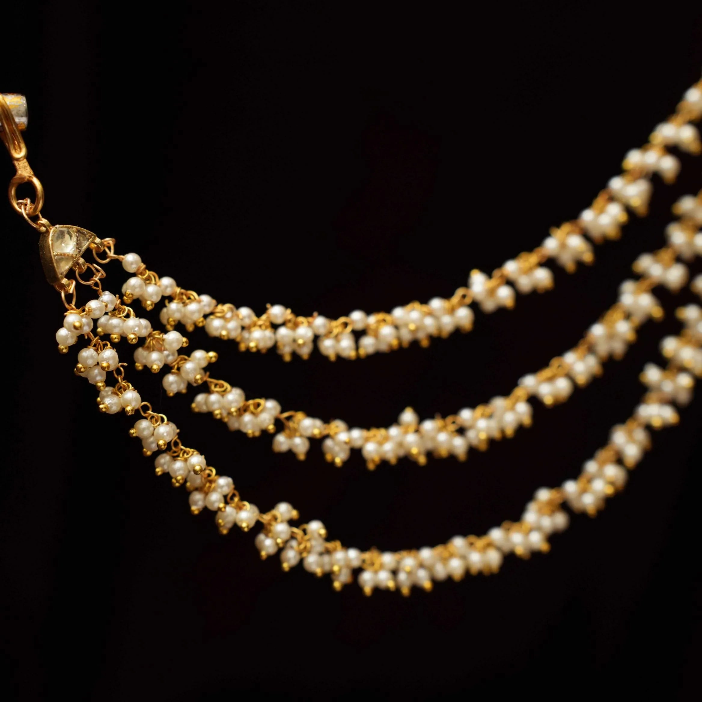 Tattva Polki Pearl Ear Chain