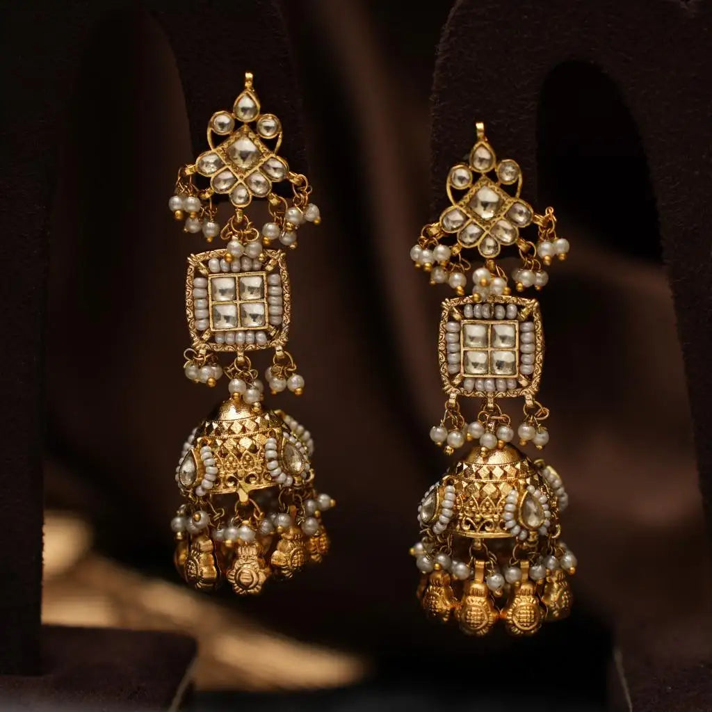 Tatvika Polki Jhumka Earrings