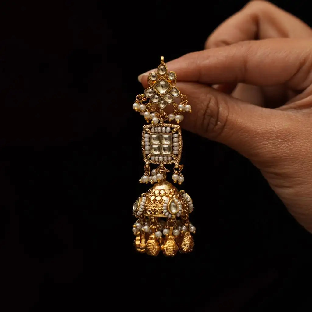 Tatvika Polki Jhumka Earrings