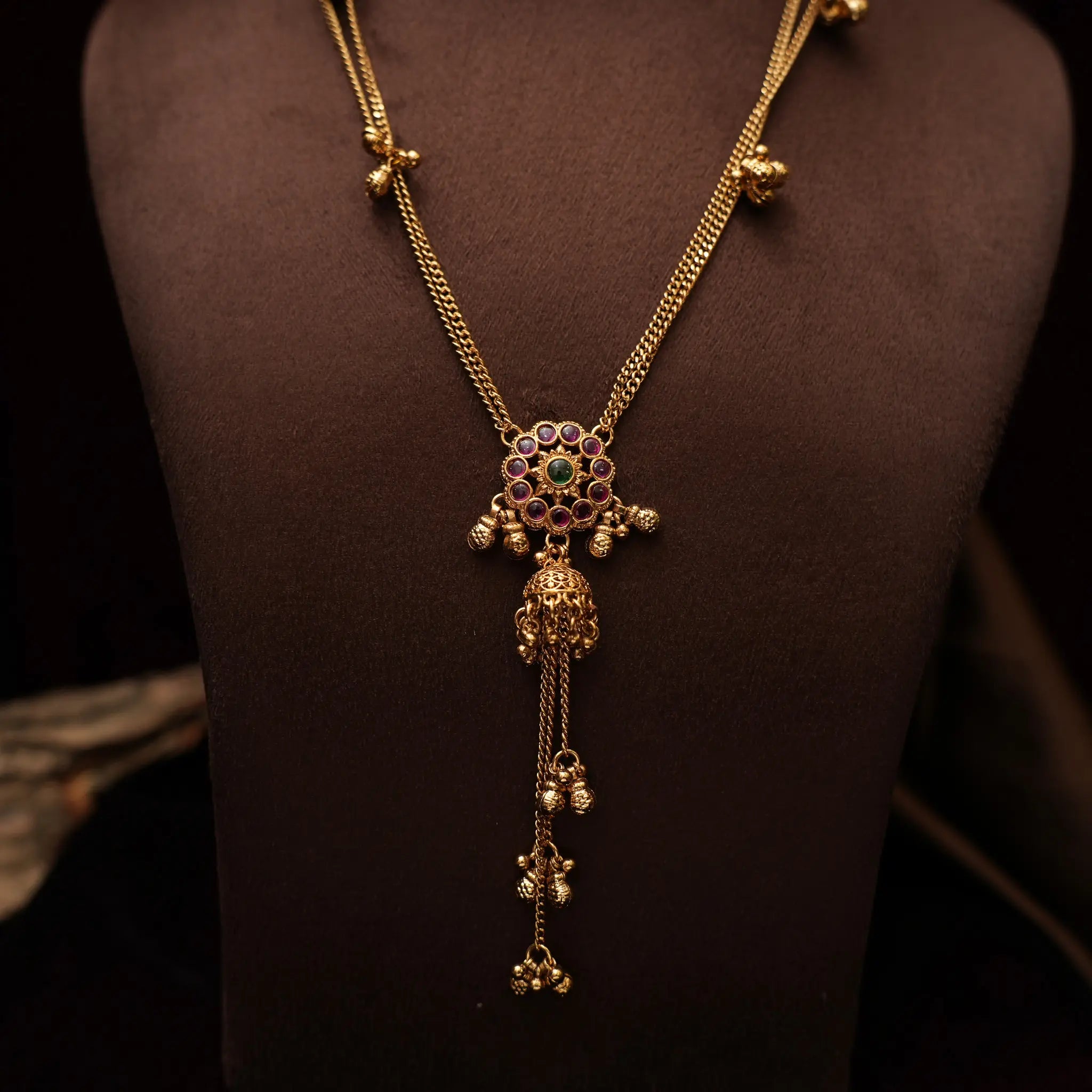 Tayira Antique Necklace - Red