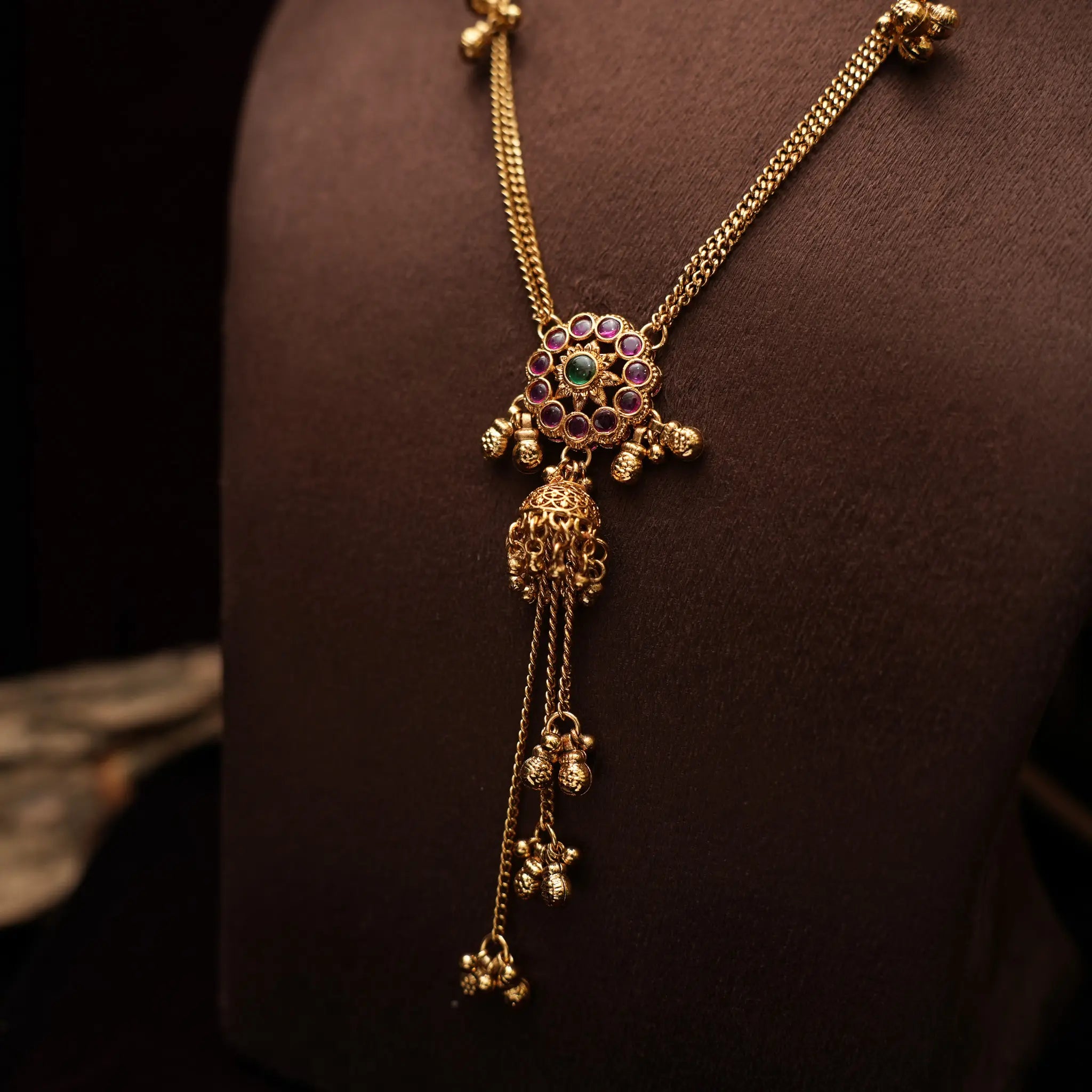 Tayira Antique Necklace - Red