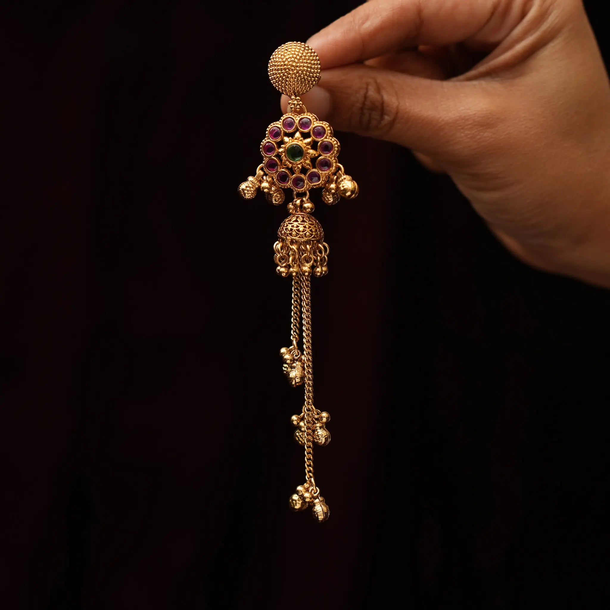 Tayira Antique Necklace - Red