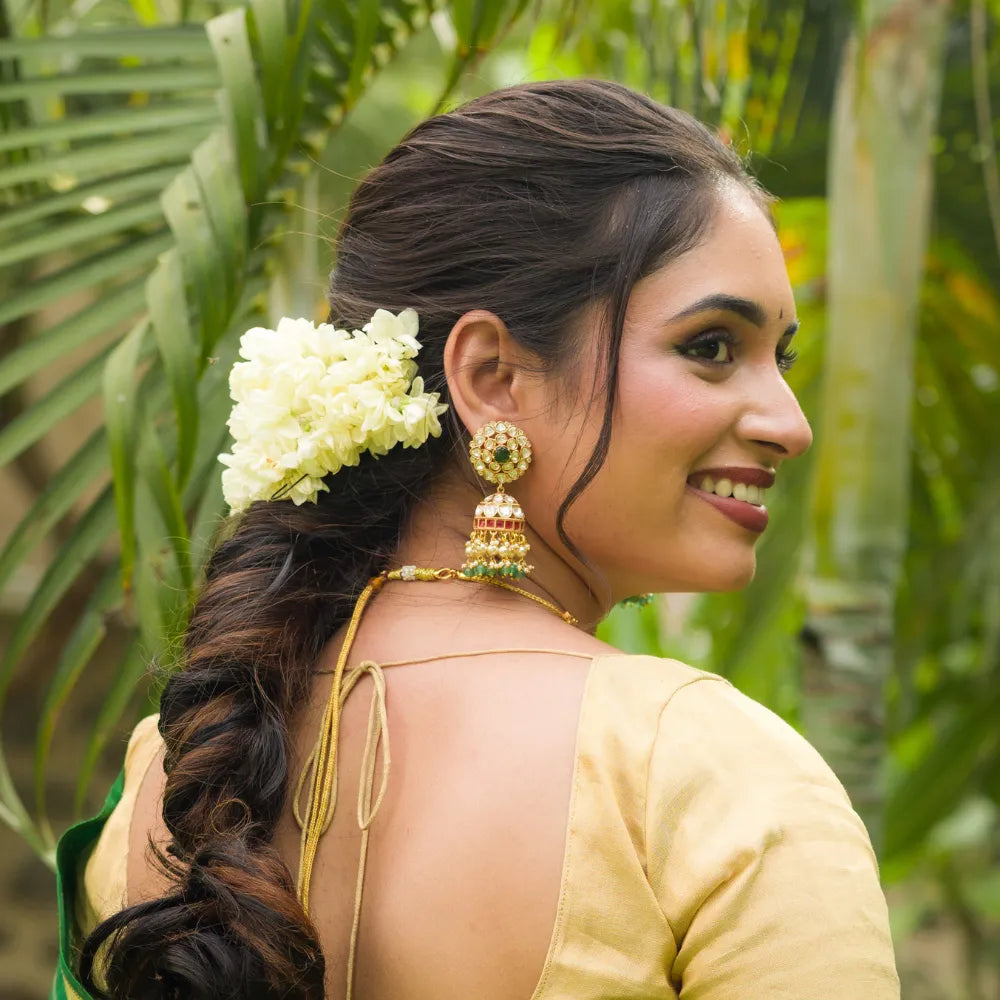 Tejal Polki Jhumka Earrings