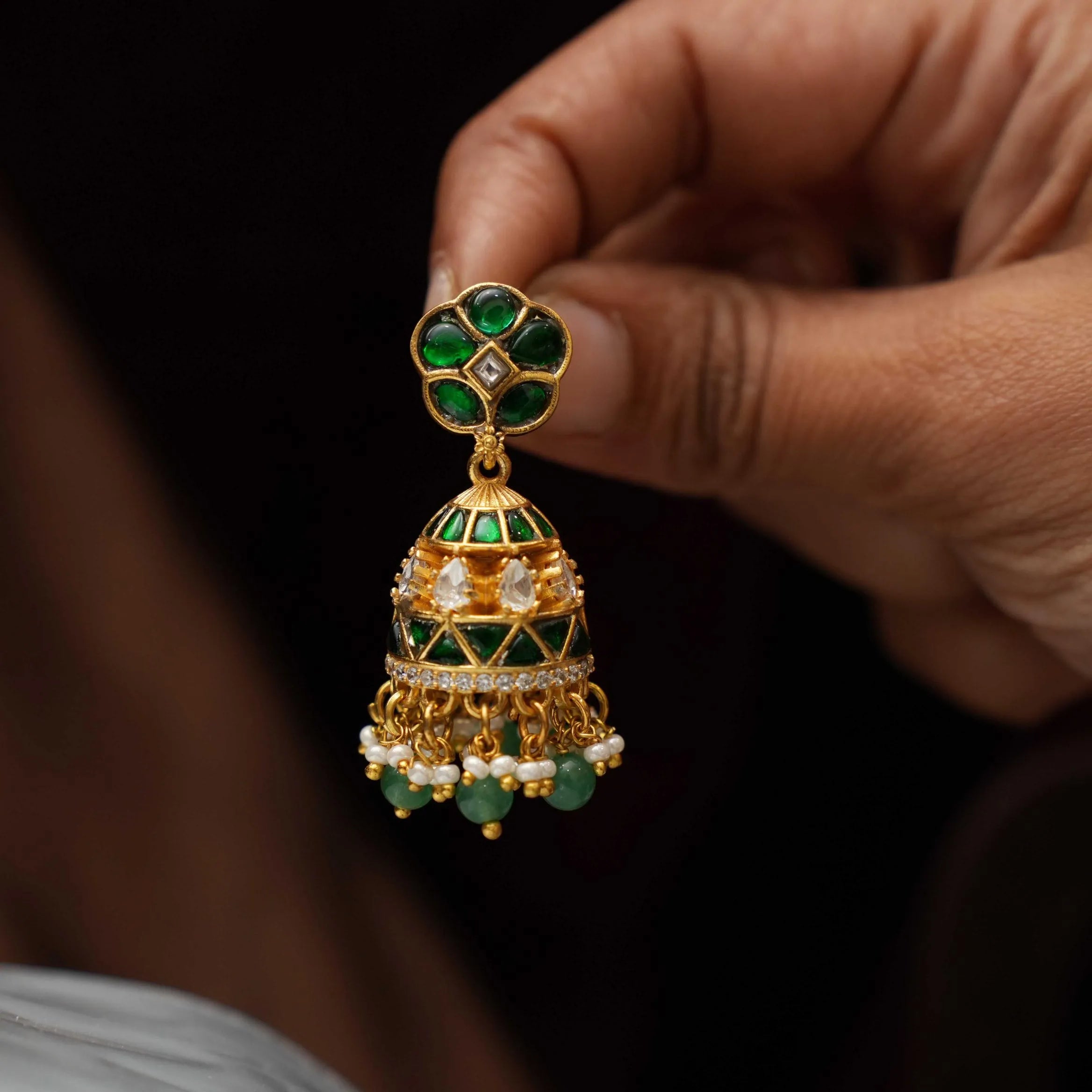 Thalia Polki Jhumka Earrings