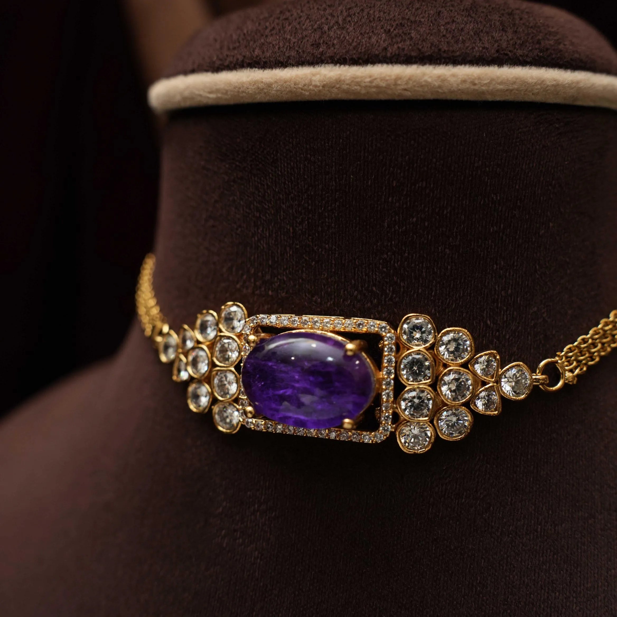 Tharaka Antique Choker - Lilac