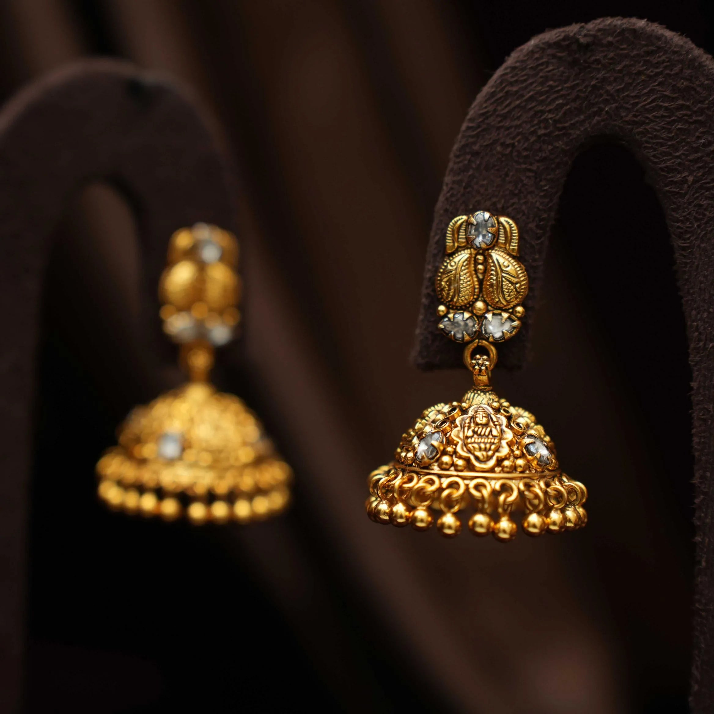 Tiana Silver Jhumka Earrings