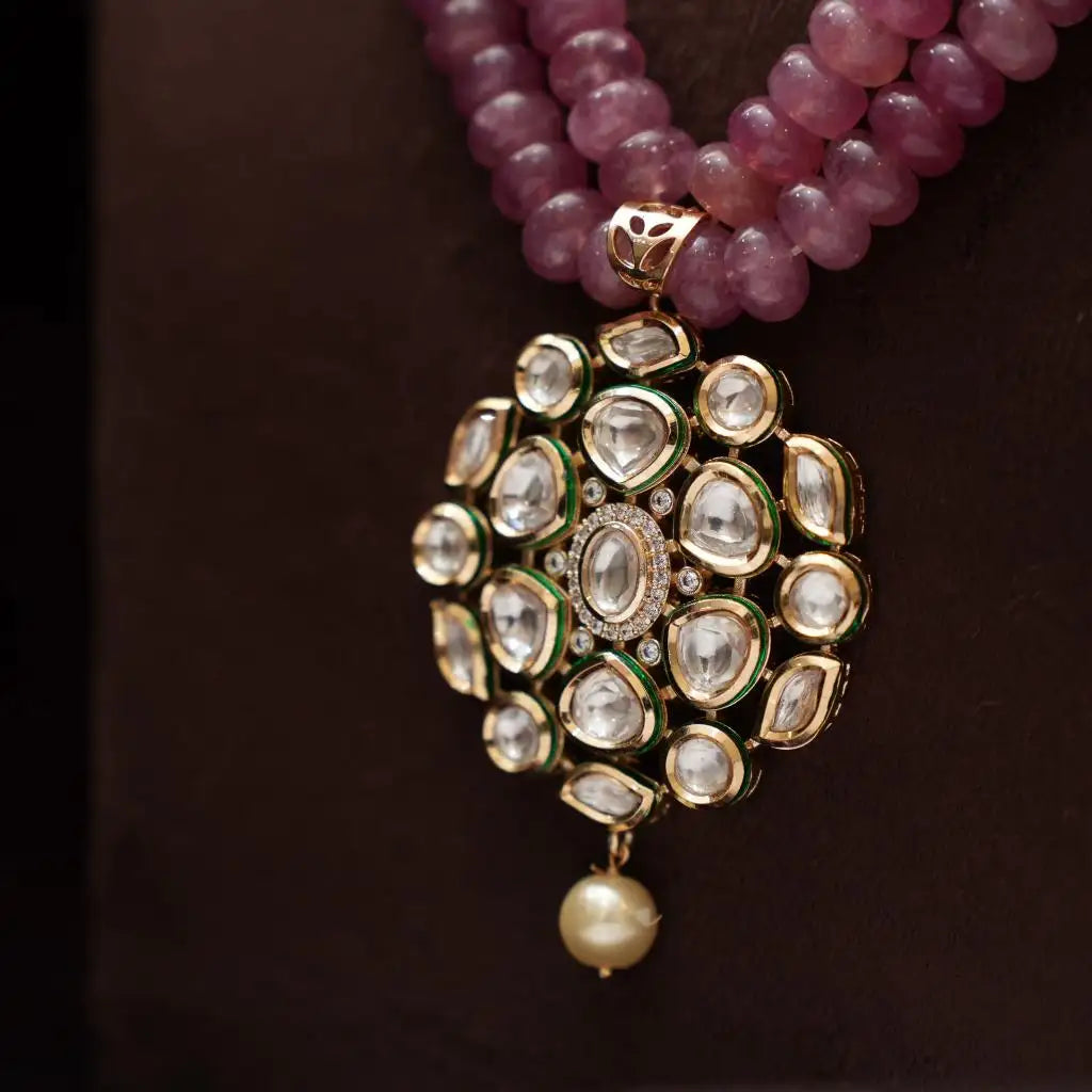Tisha Beaded Kundan Necklace