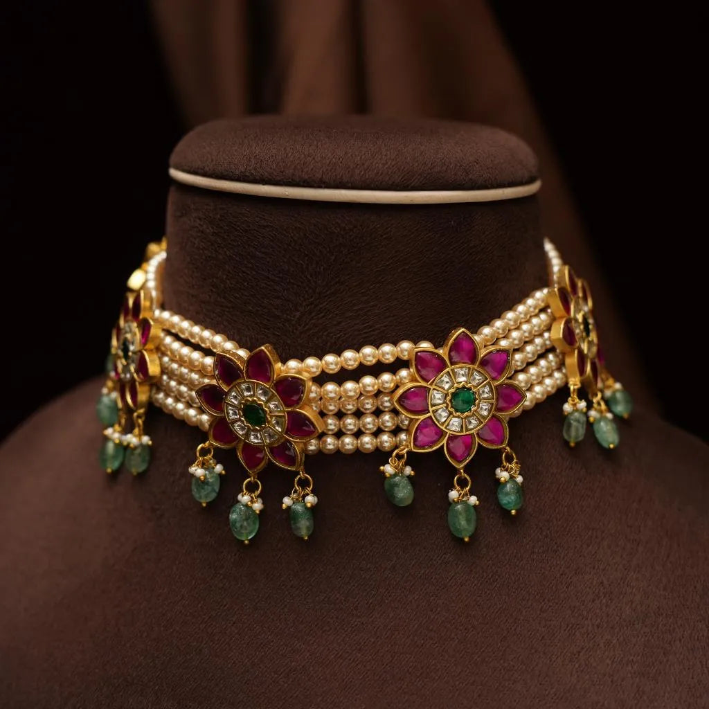 Tulika Pearl Polki Choker