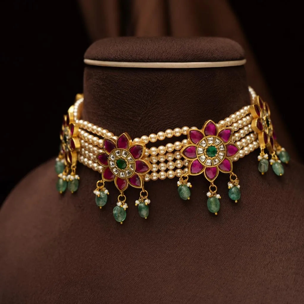 Tulika Pearl Polki Choker