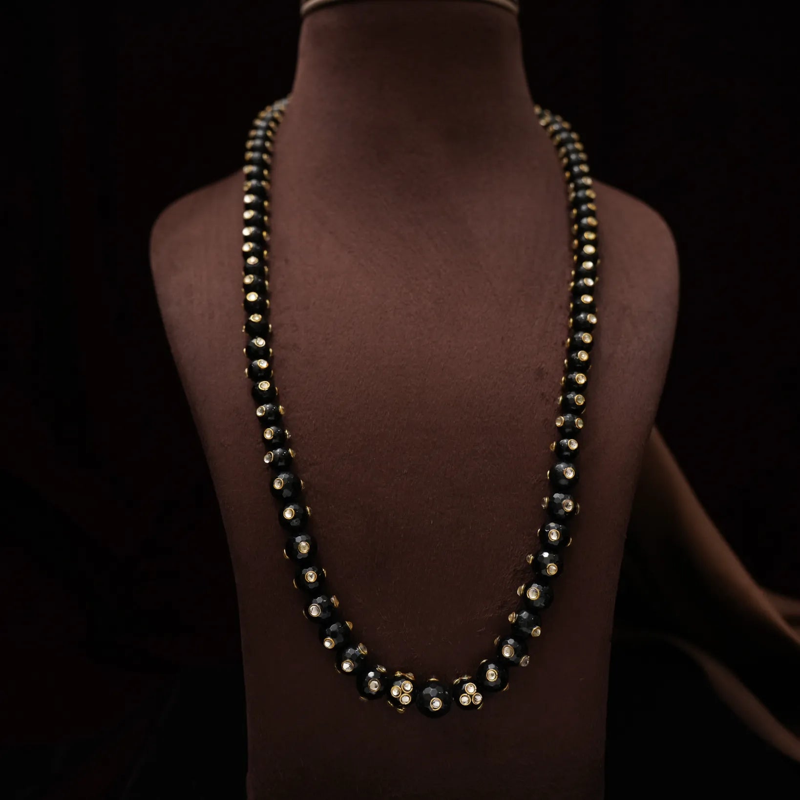 Tulsi Beaded Necklace - Black