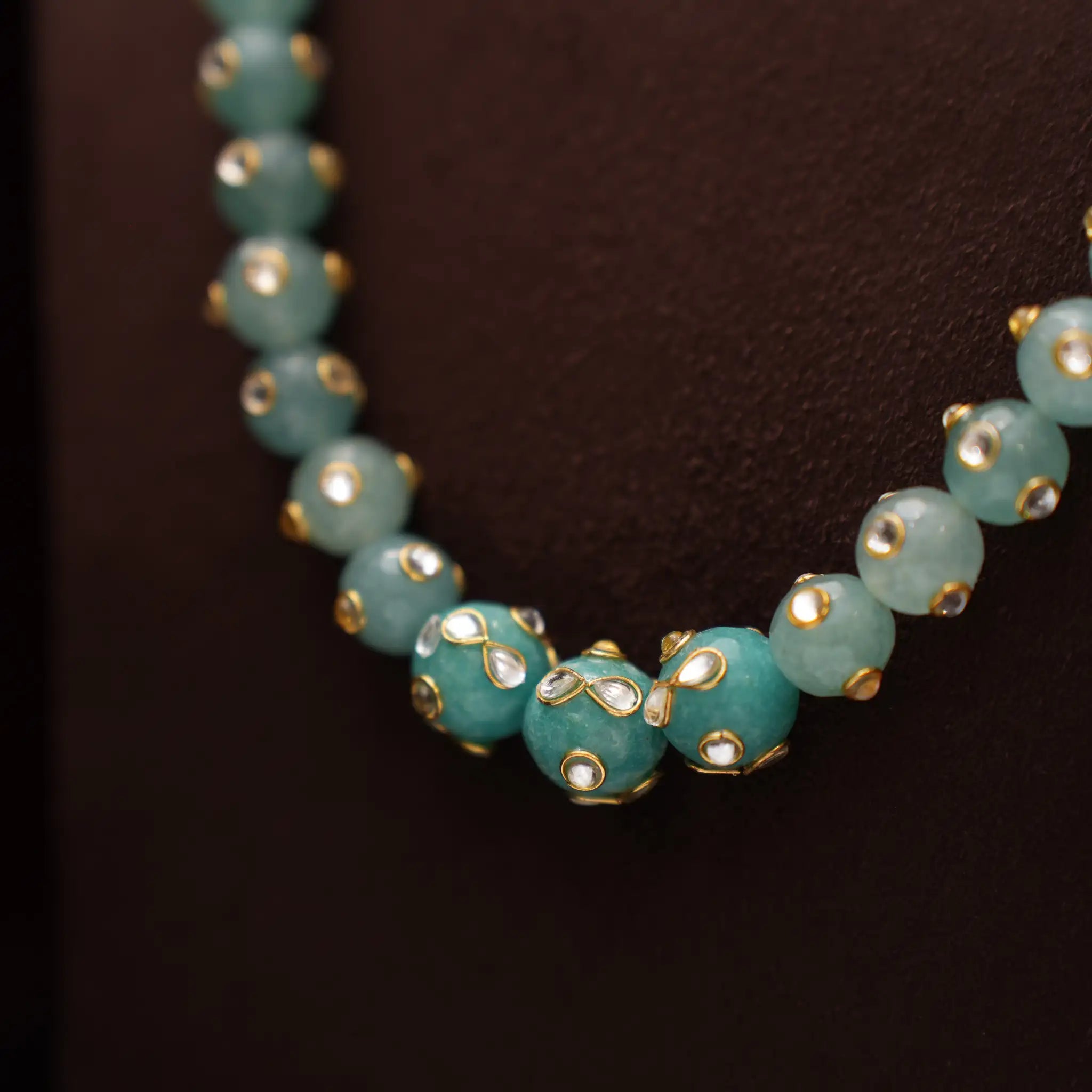 Tulsi Beaded Necklace - Pastel Blue