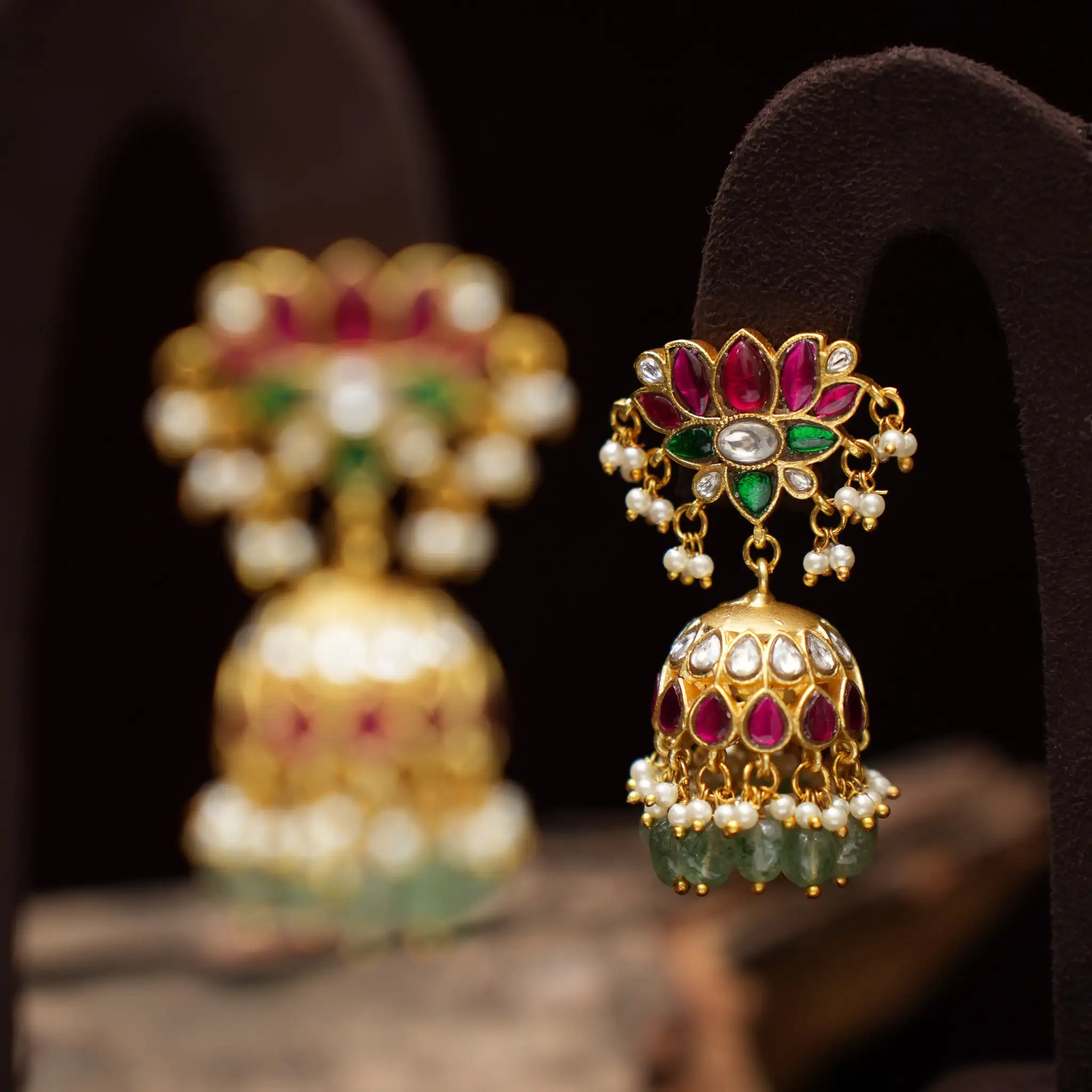 Udgita Polki Jhumka Earrings