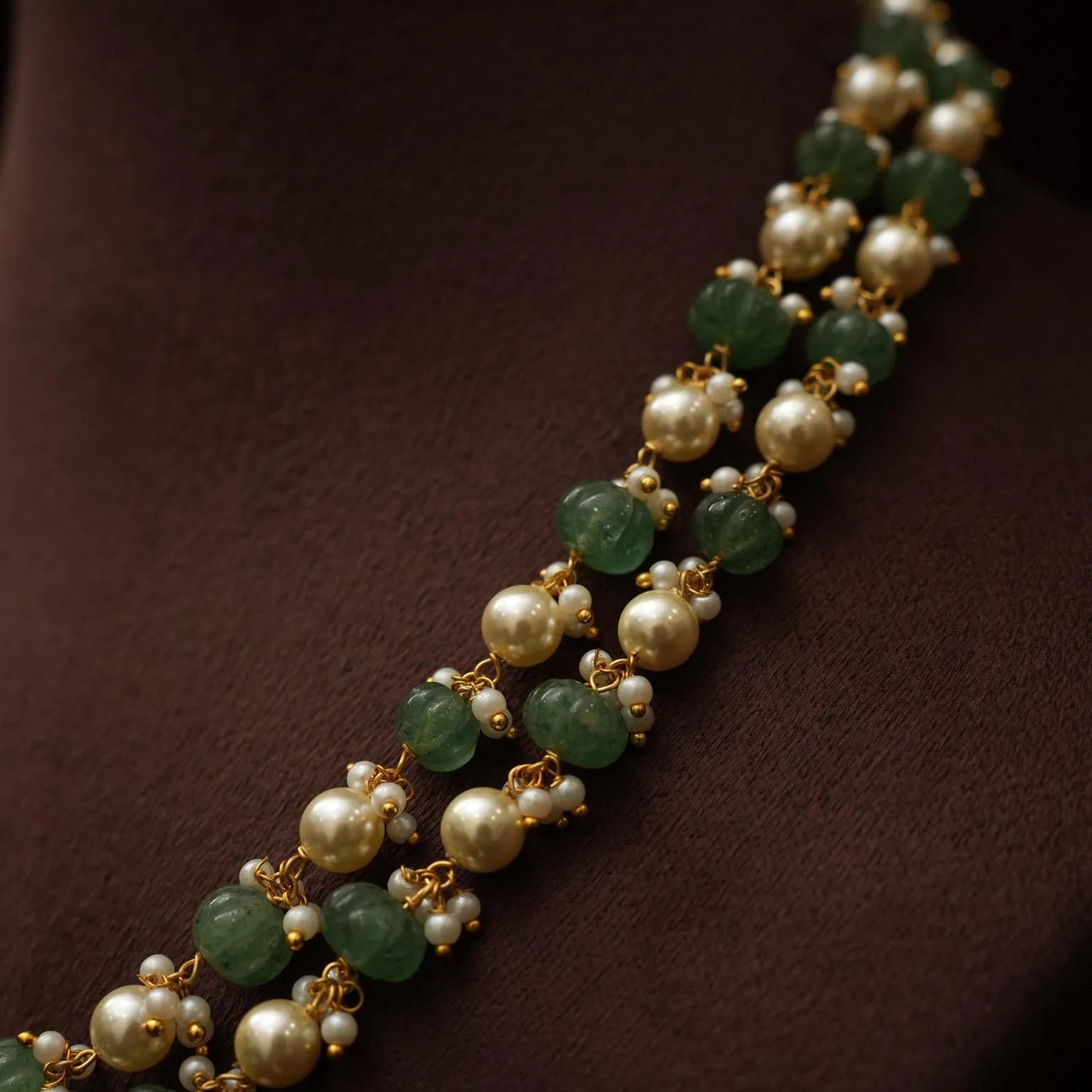 Ukti Beaded Necklace - Green - Rimli Boutique