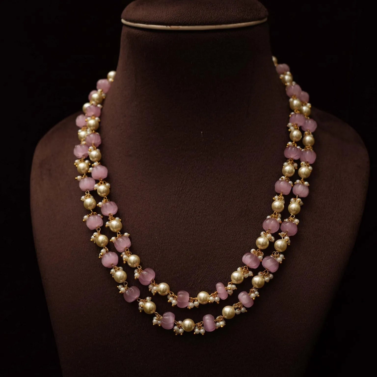 Ukti Beaded Necklace - Pink - Rimli Boutique