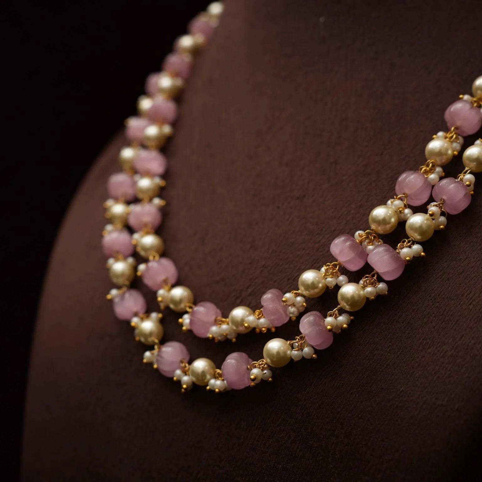 Ukti Beaded Necklace - Pink - Rimli Boutique