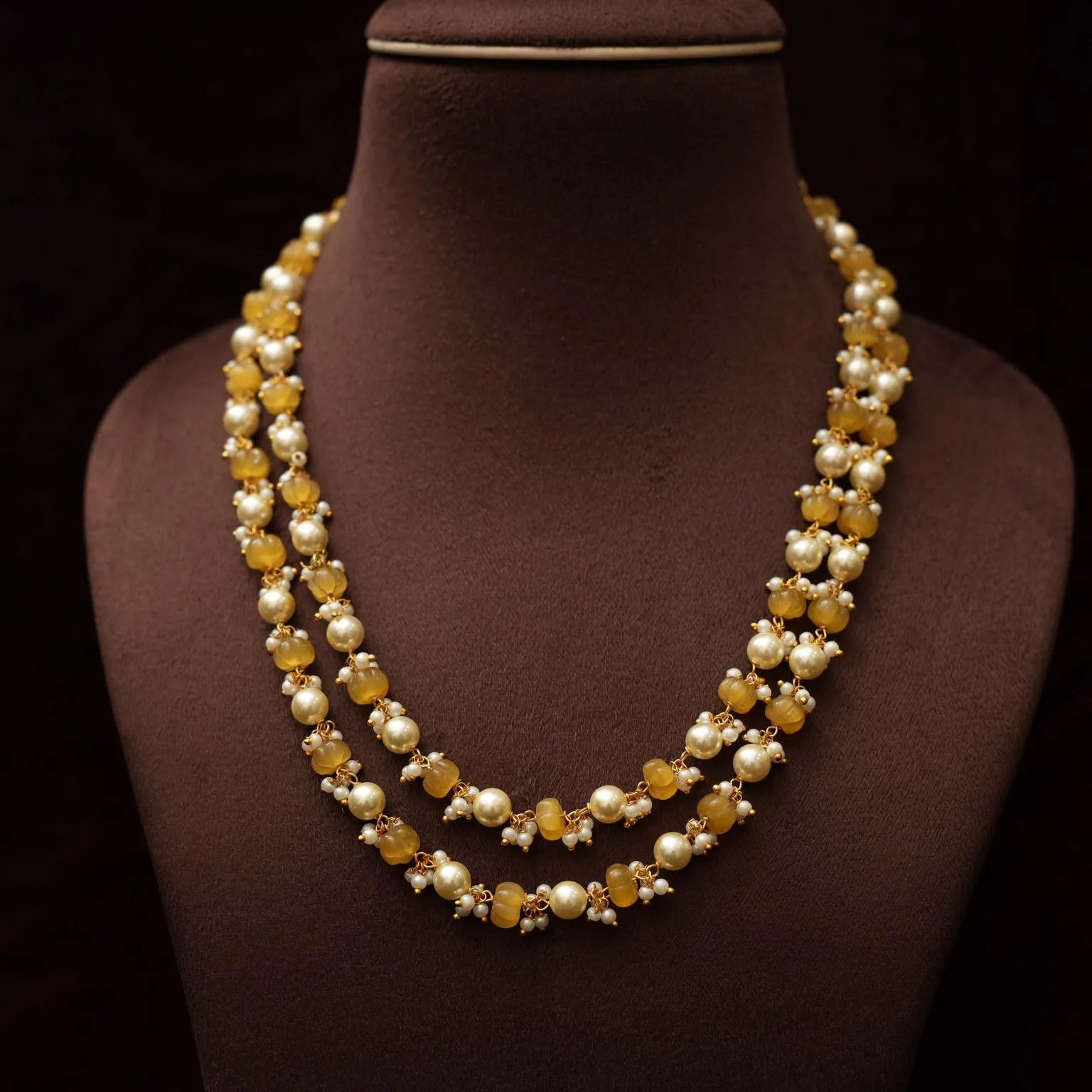 Ukti Beaded Necklace - Yellow - Rimli Boutique