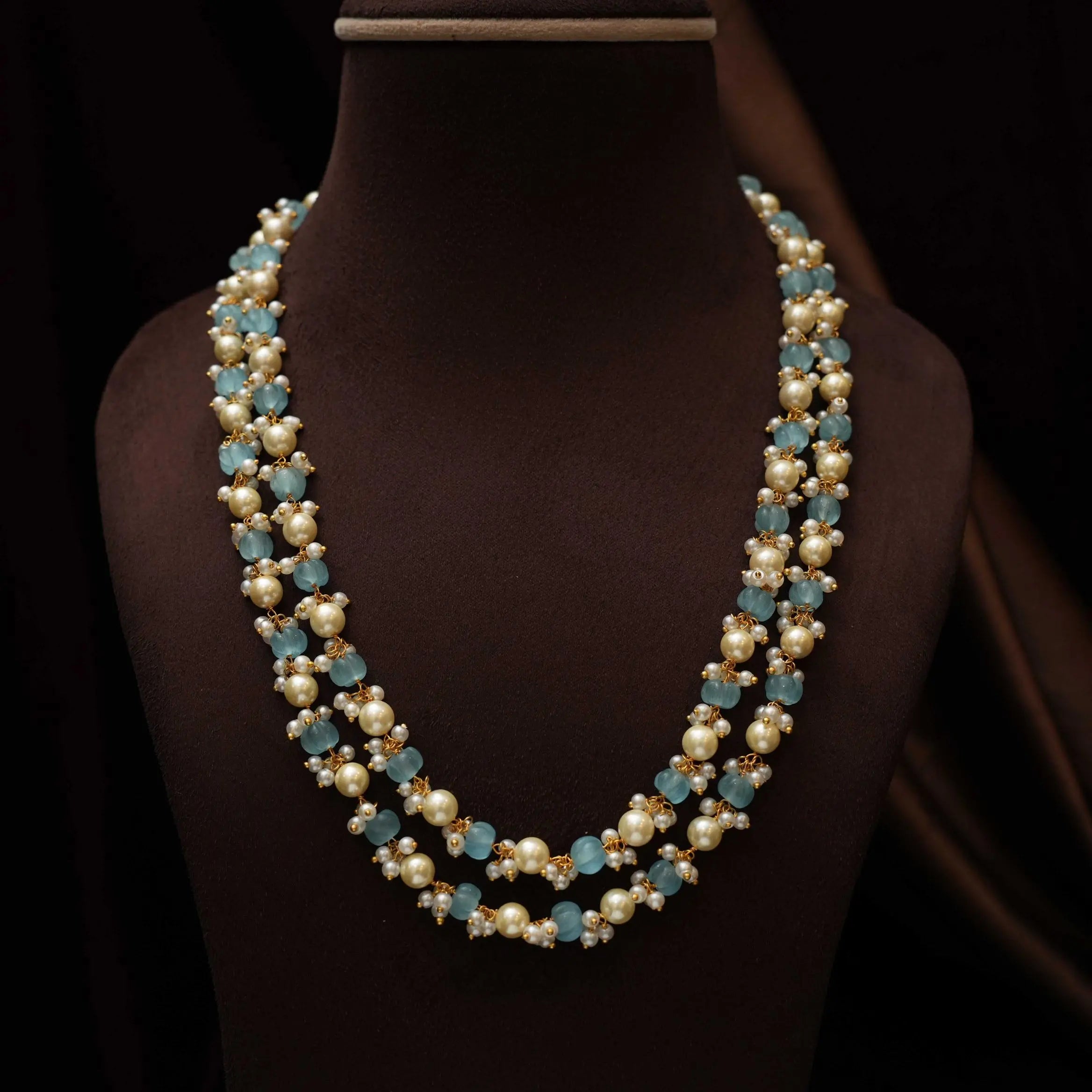 Ukti Beaded Necklace - Pastel Blue