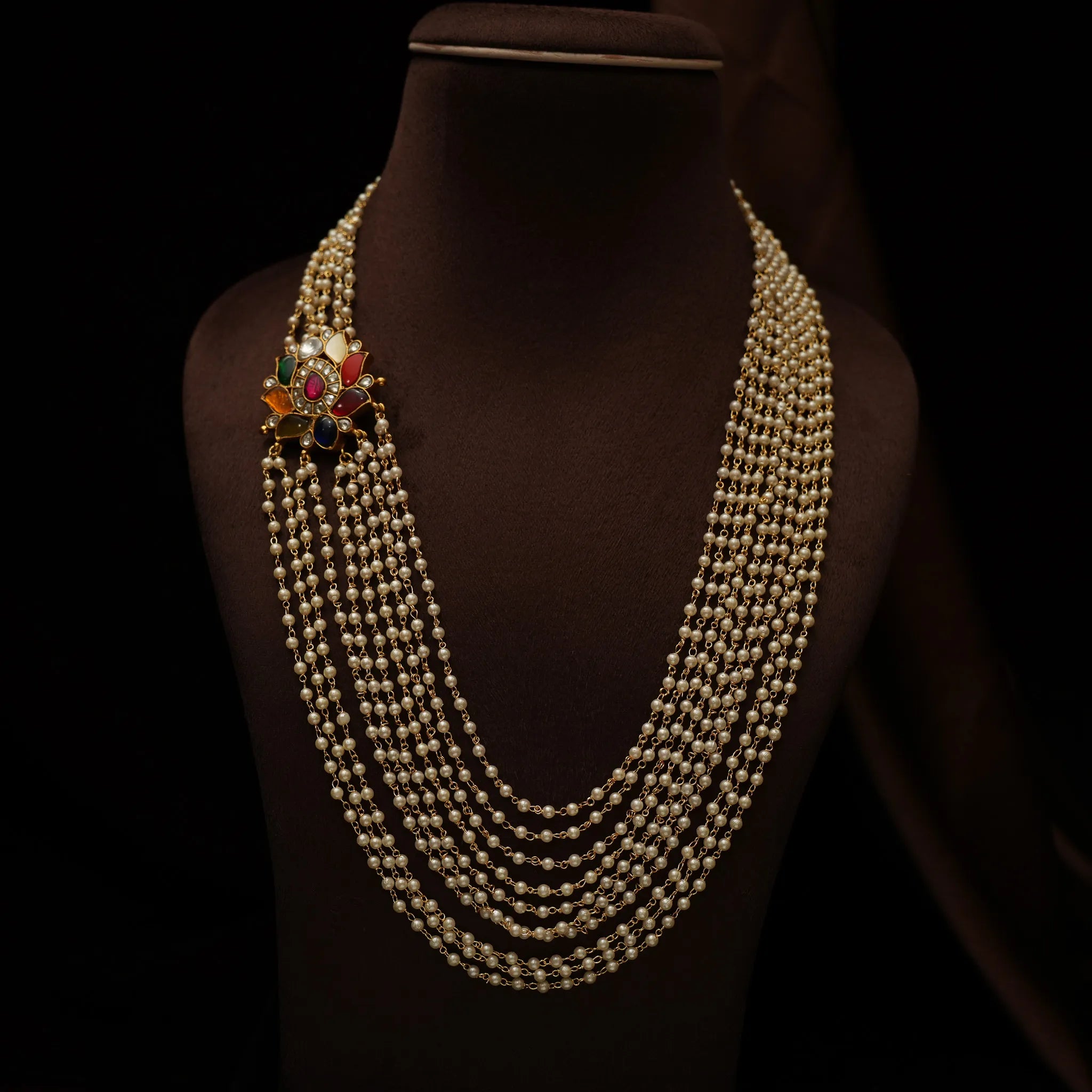 Umesa Pearl Polki Necklace