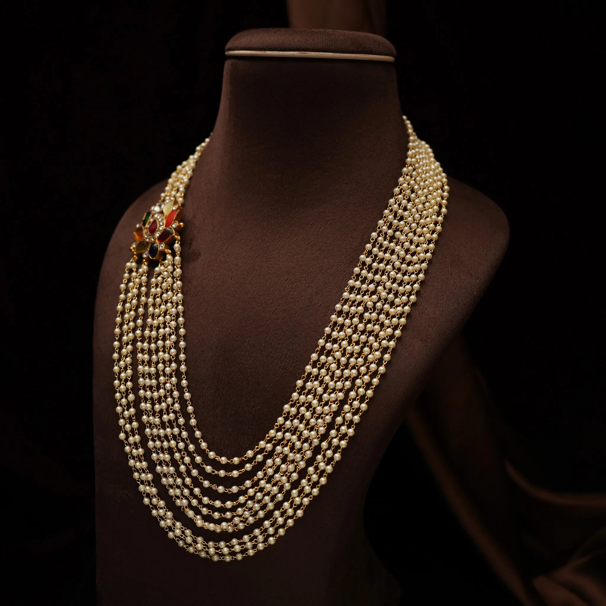 Umesa Pearl Polki Necklace