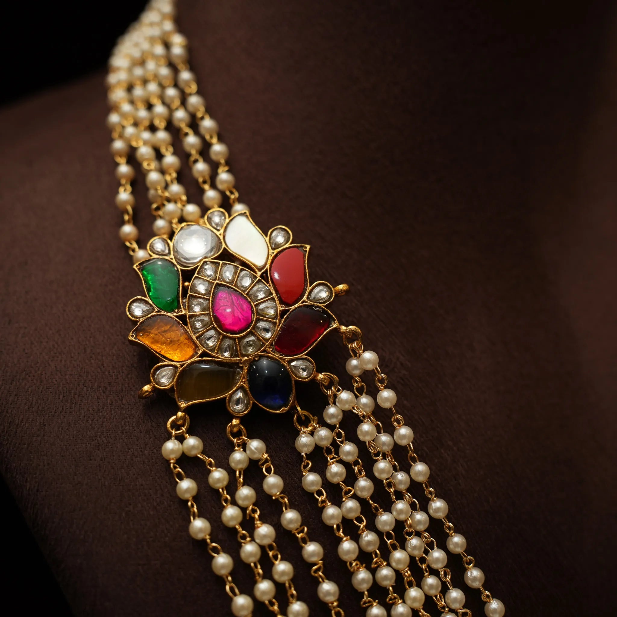 Umesa Pearl Polki Necklace