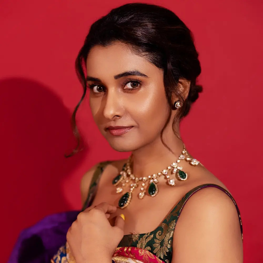 Nizami Victorian Polki Necklace - Green