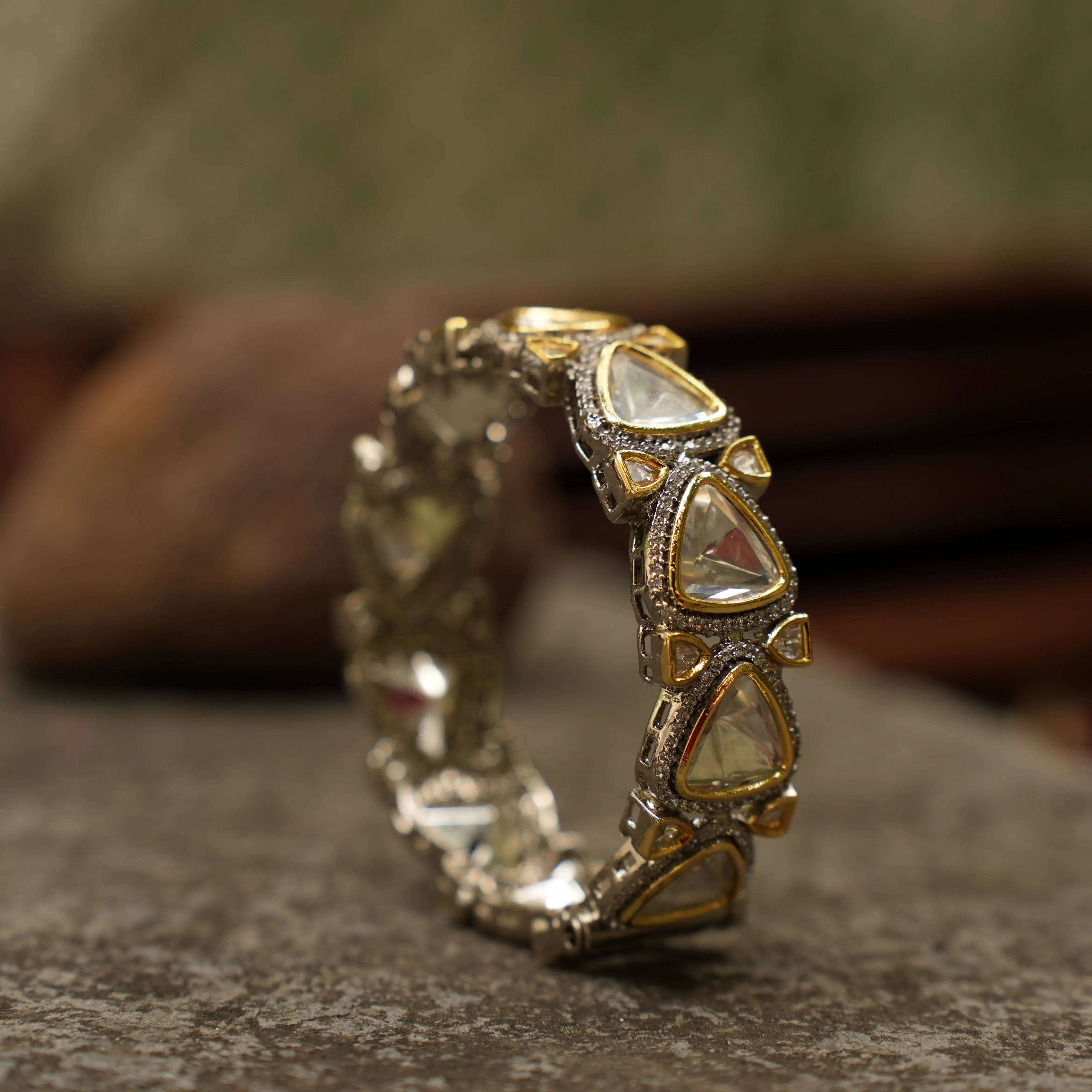 VK-Victorian Kundan Bangle - Rimli Boutique