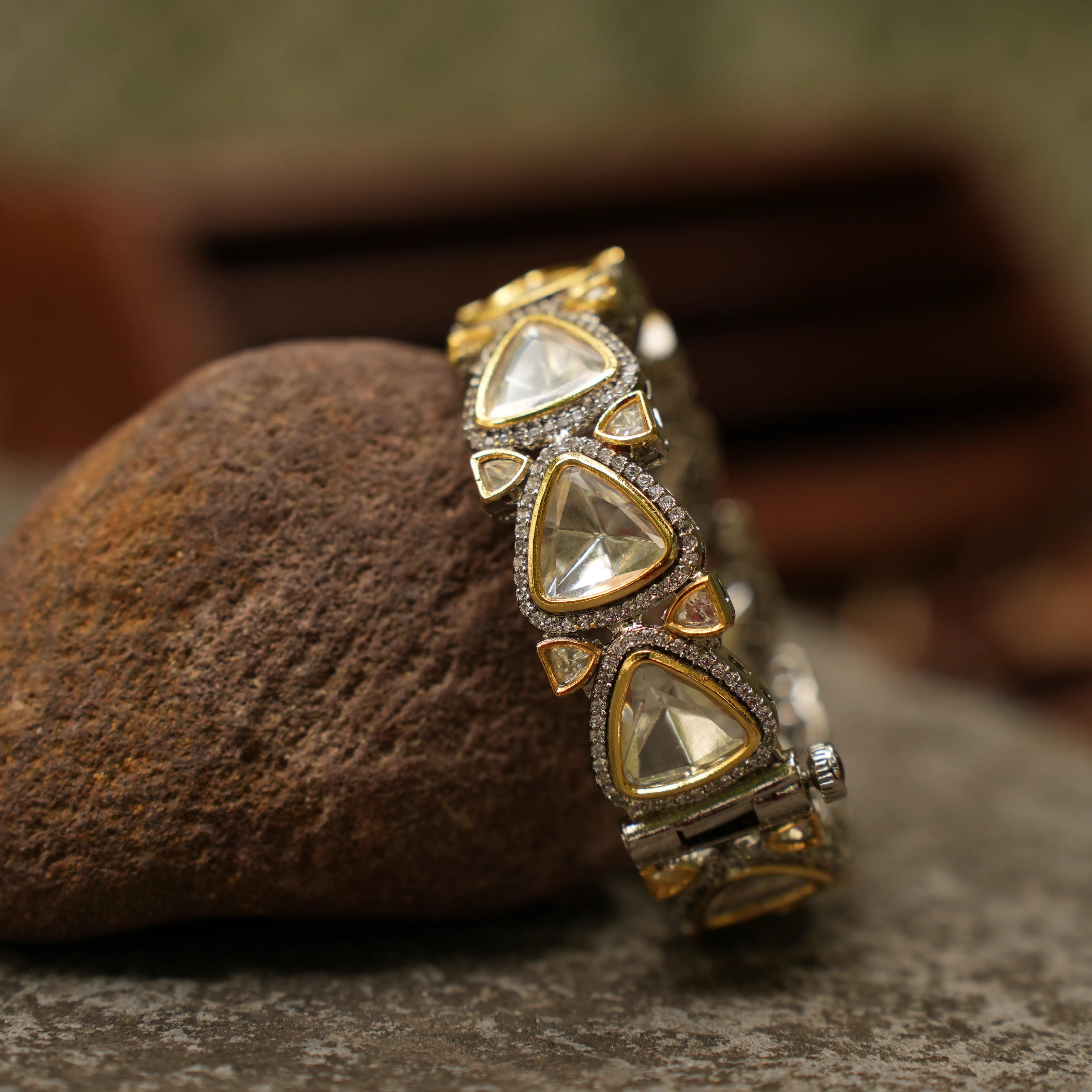 VK-Victorian Kundan Bangle - Rimli Boutique