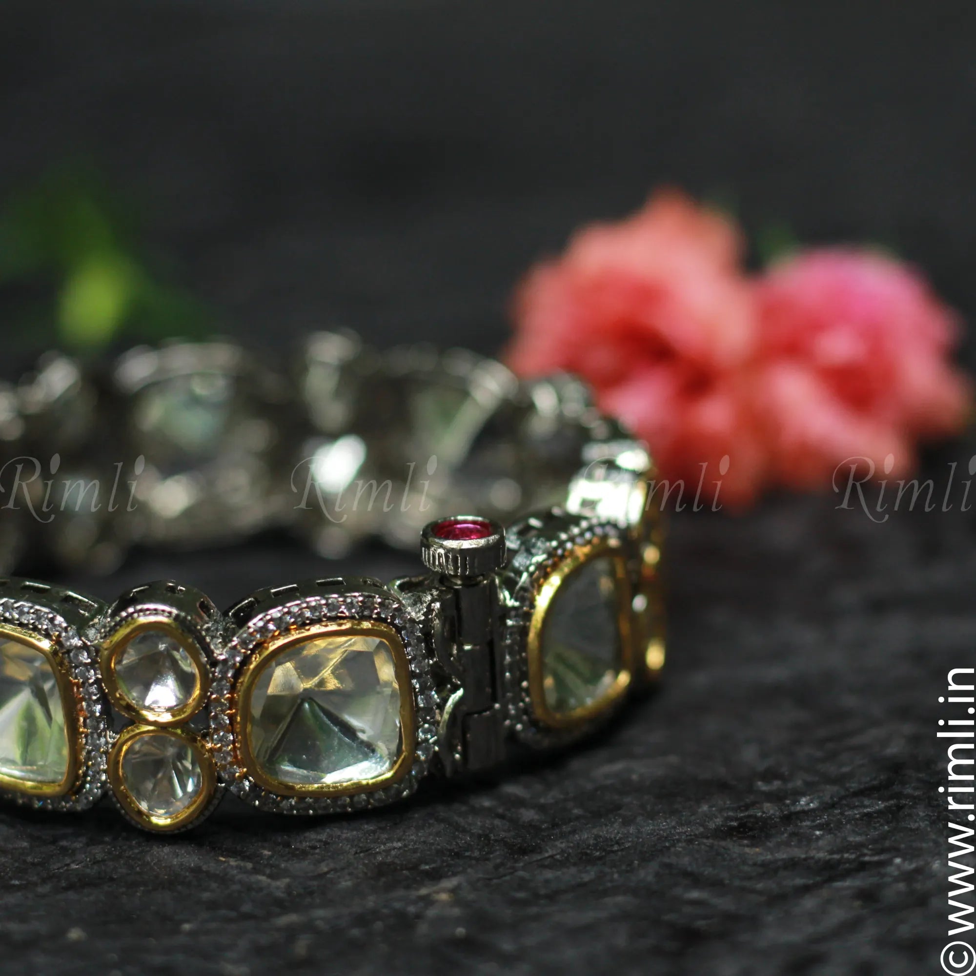 Victorian Kundan Bangle - Rimli Boutique