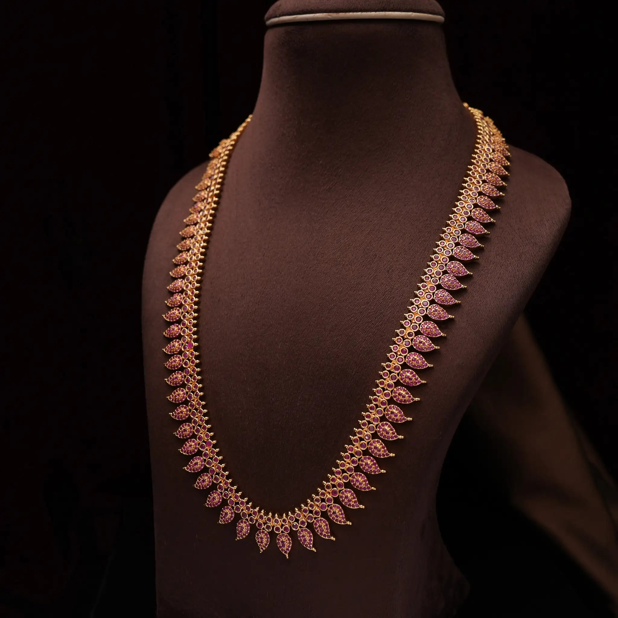 Vaanika Zircon Mango Necklace - Uma