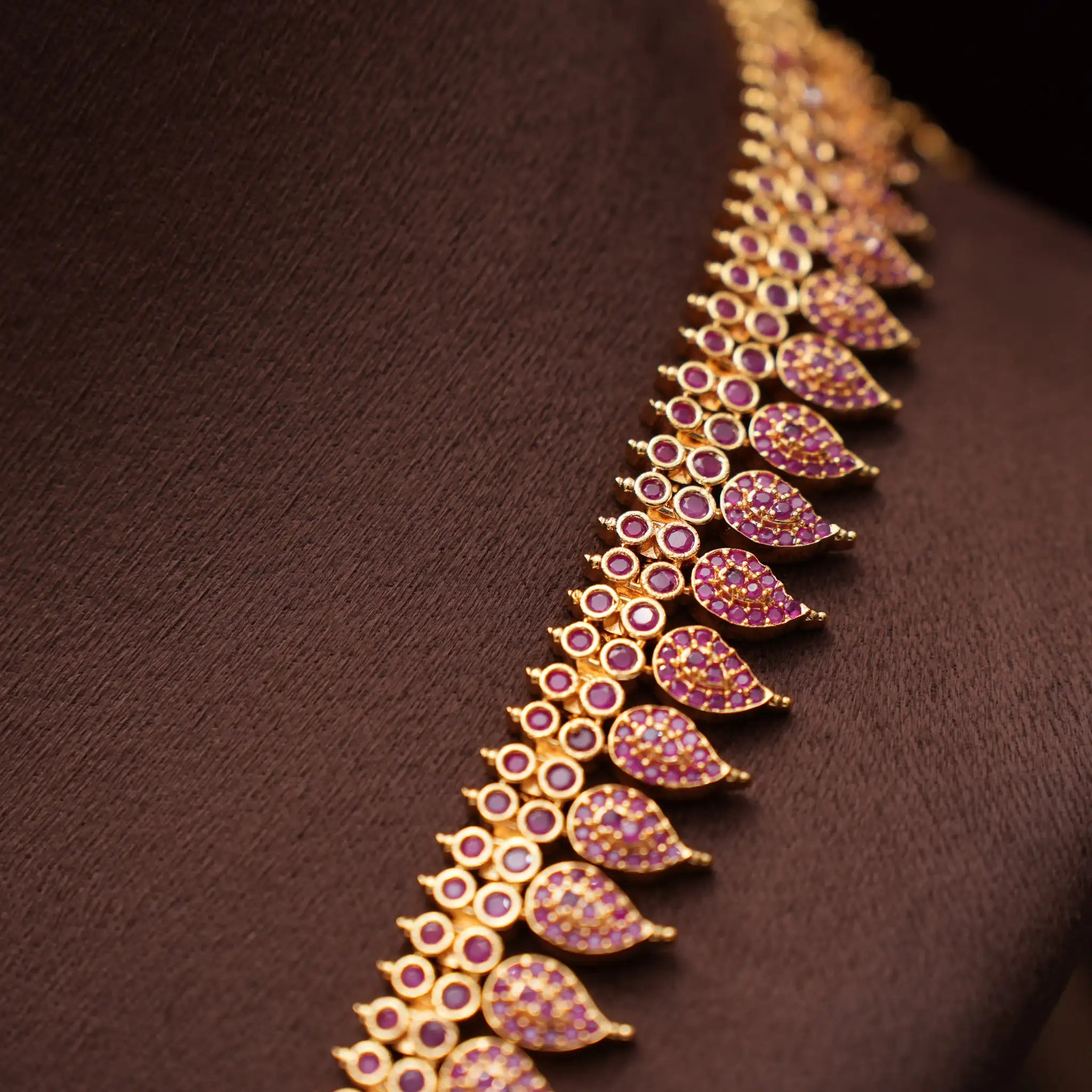 Vaanika Zircon Mango Necklace - Uma