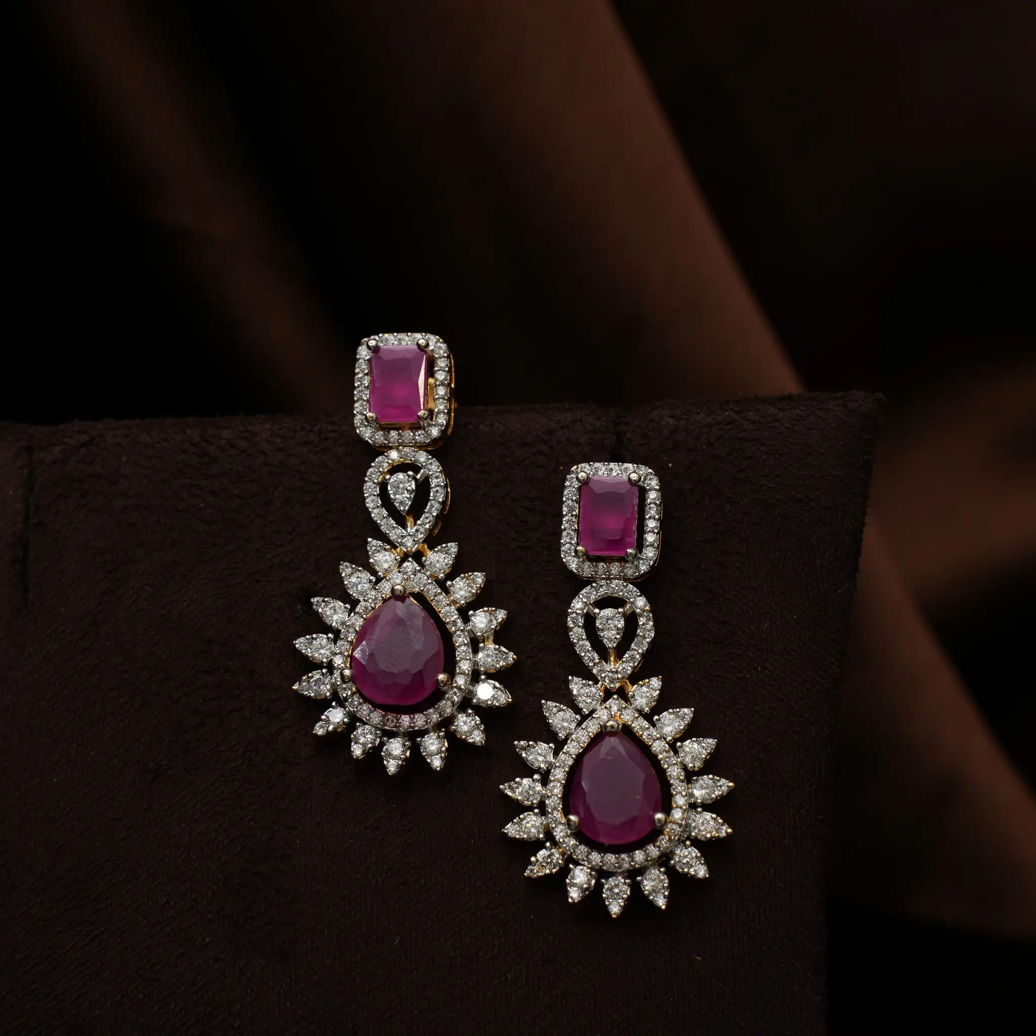 Vahnika Zircon Necklace - Ruby