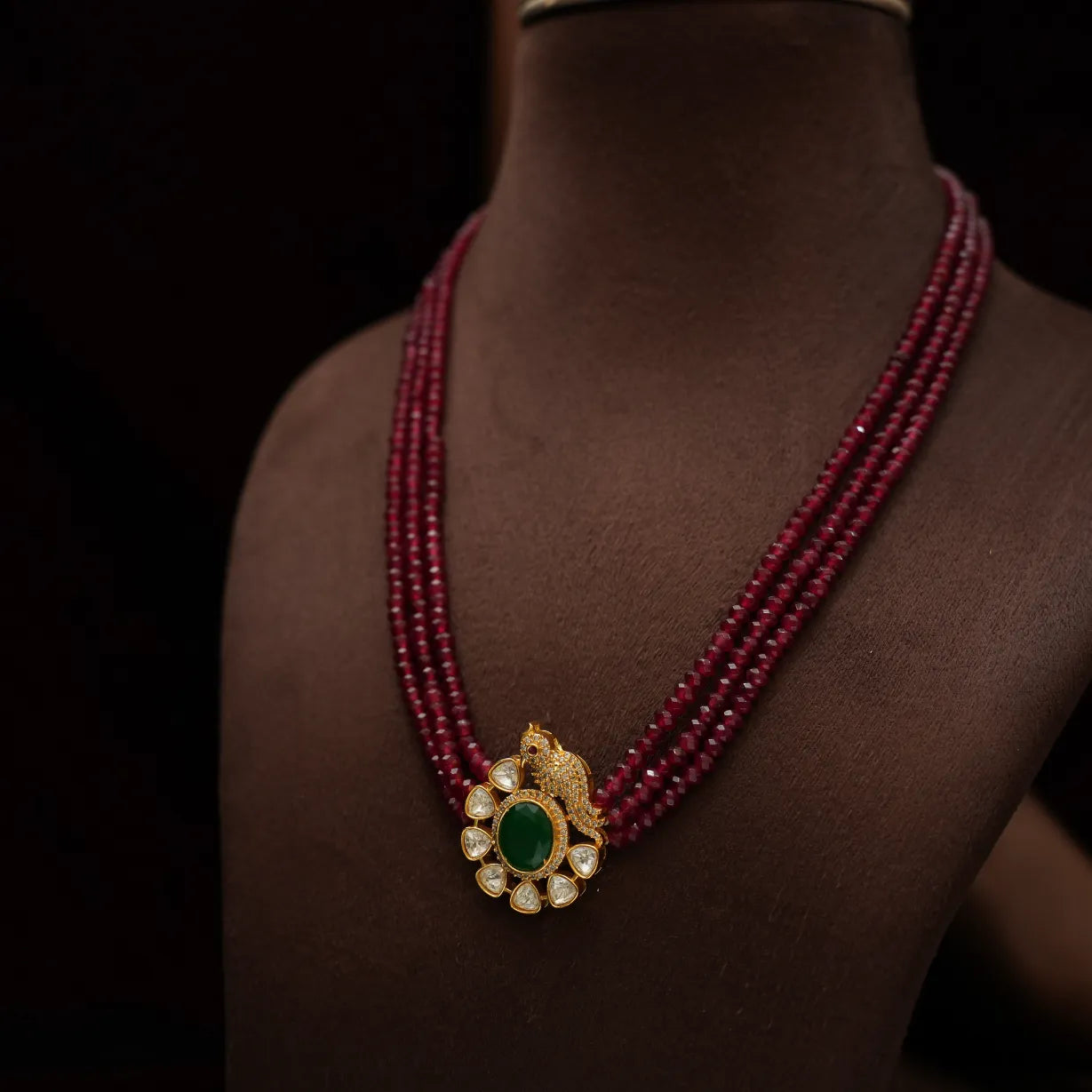 Vatsaya Beaded Polki Necklace