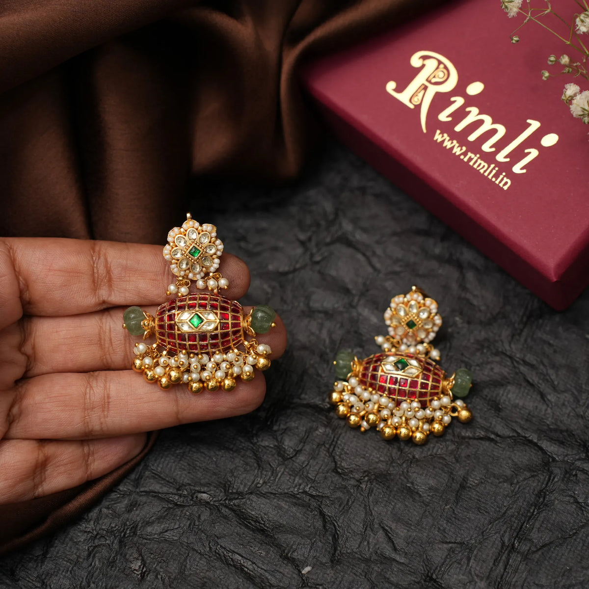 Vedanshi Designer Polki Earrings