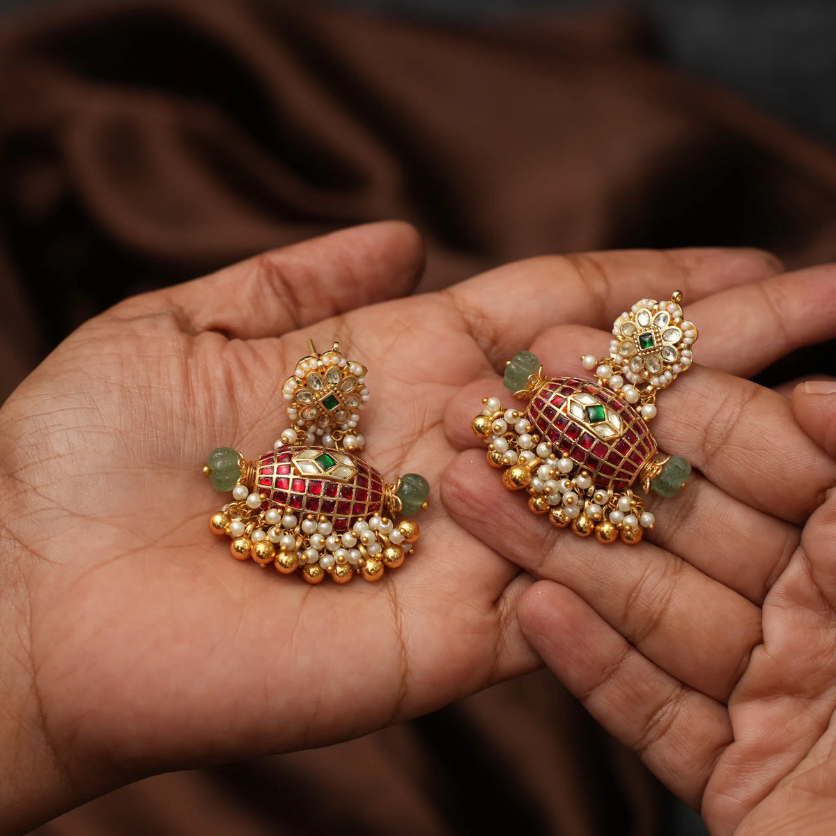 Vedanshi Designer Polki Earrings