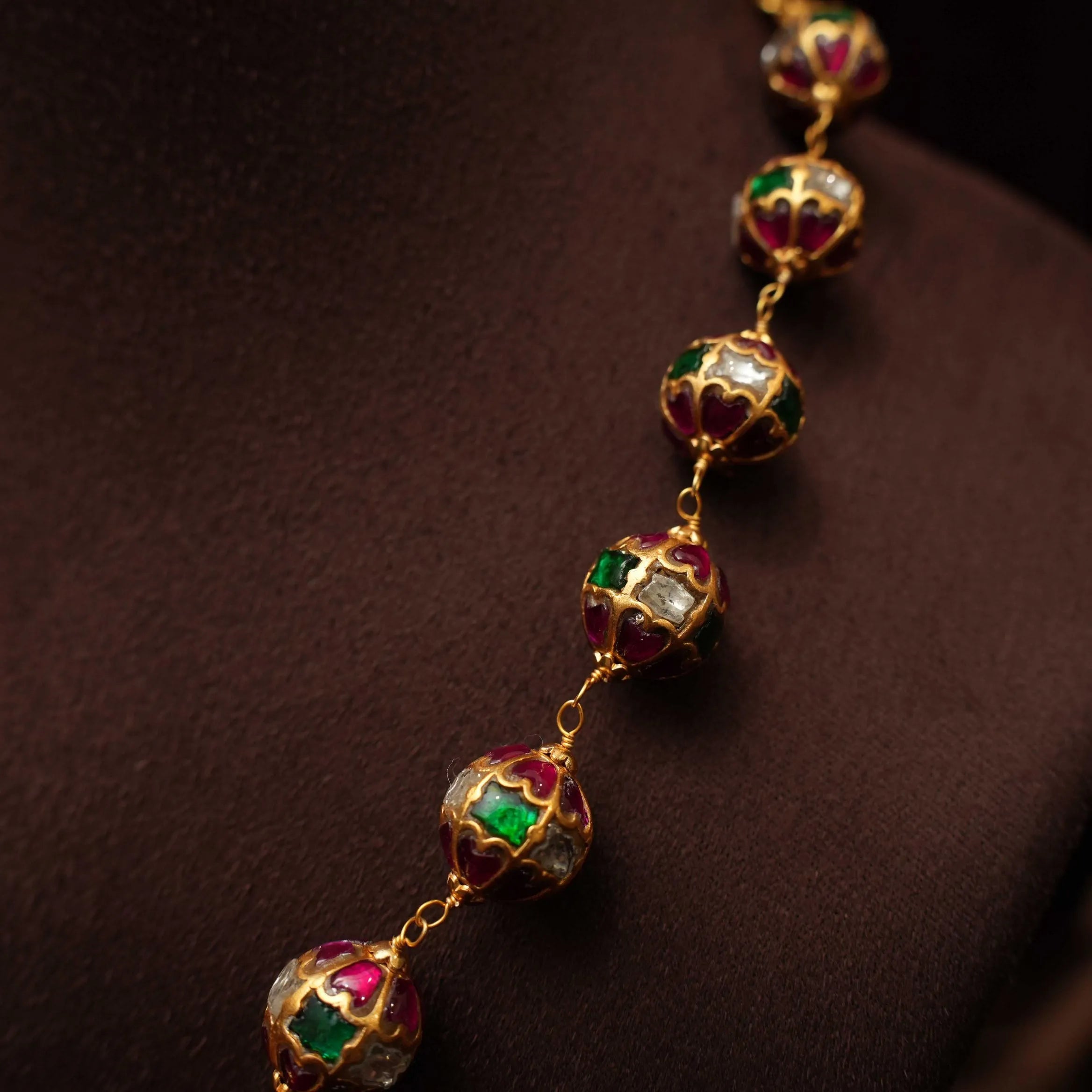 Veida Silver Beaded Necklace - Mira