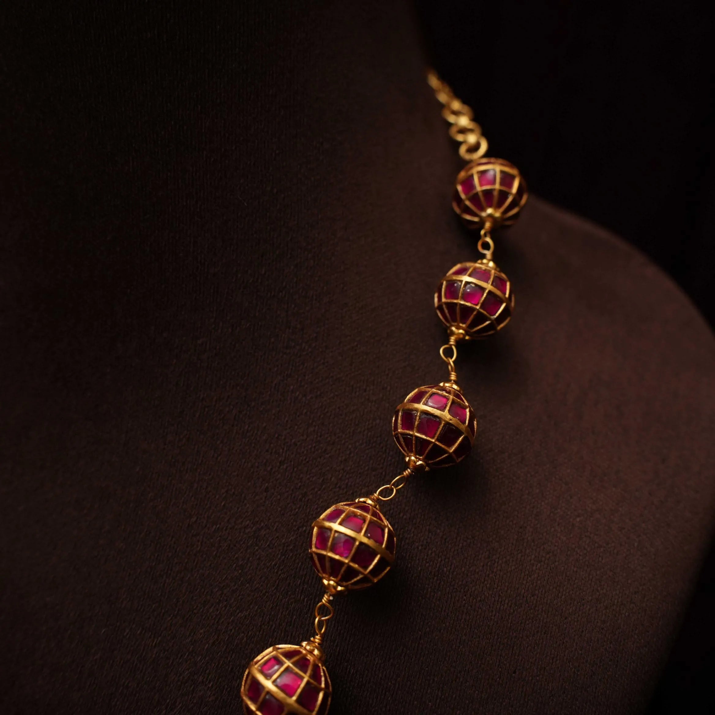 Veida Silver Beaded Necklace - Nova