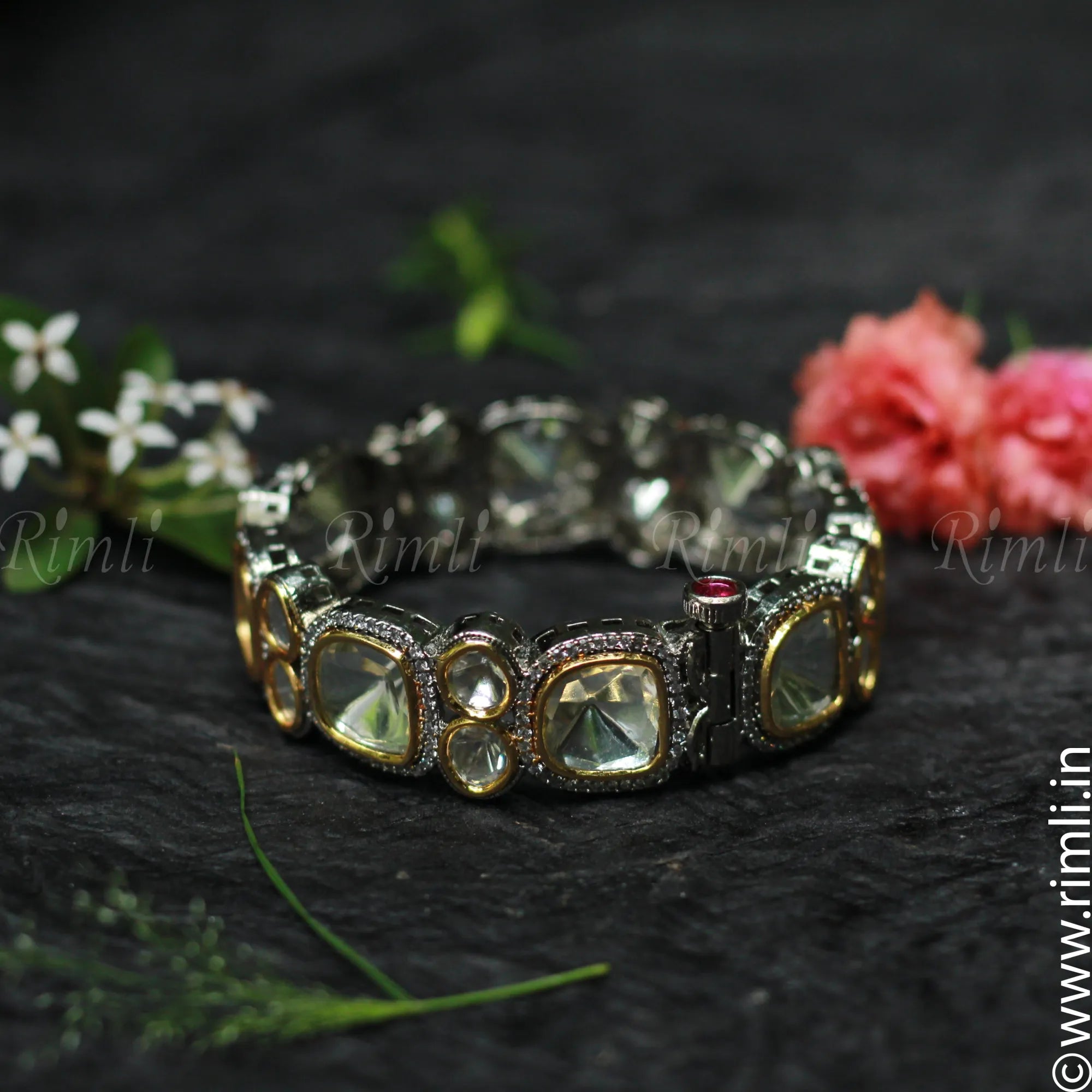 Victorian Kundan Bangle - Rimli Boutique