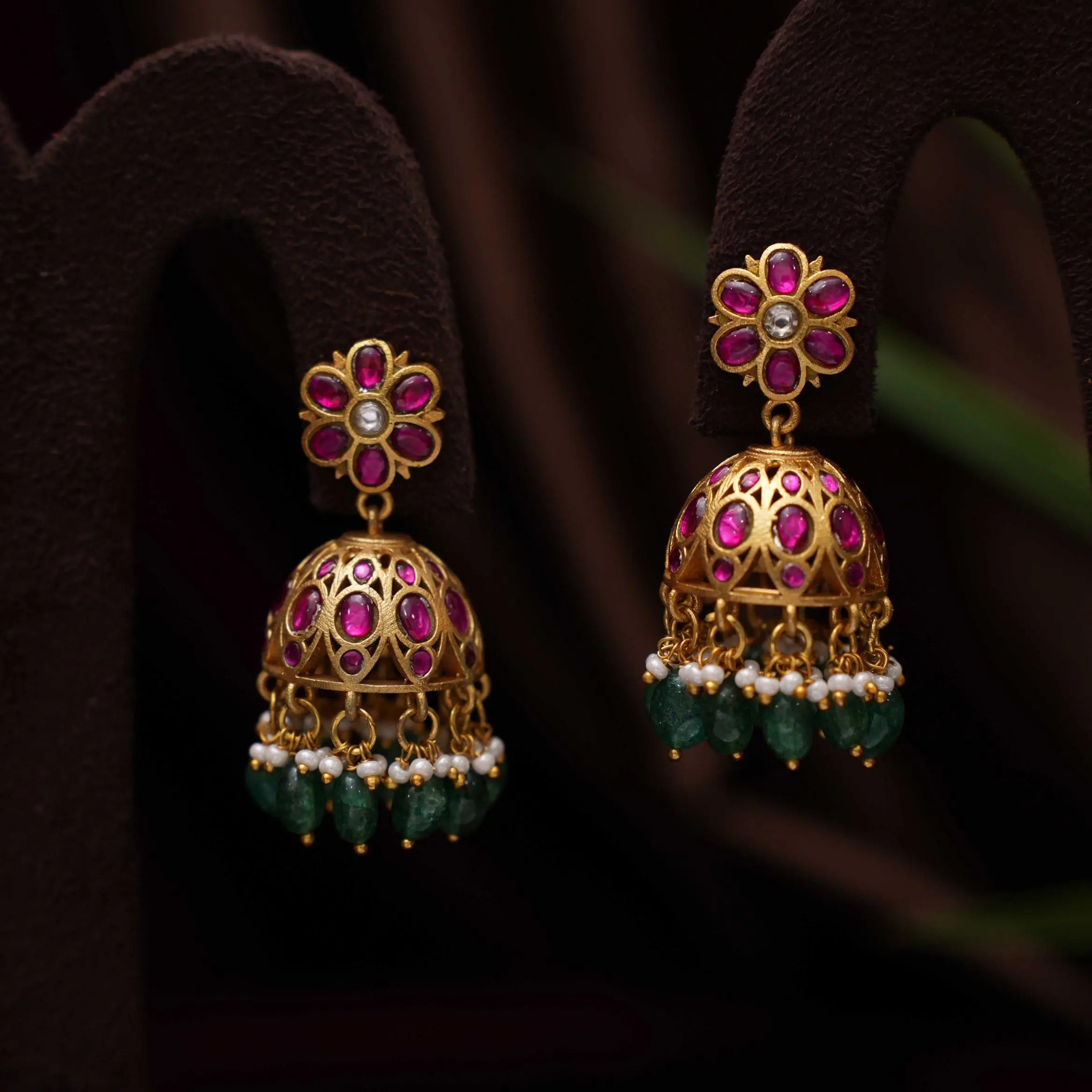 Viha Polki Jhumka Earrings