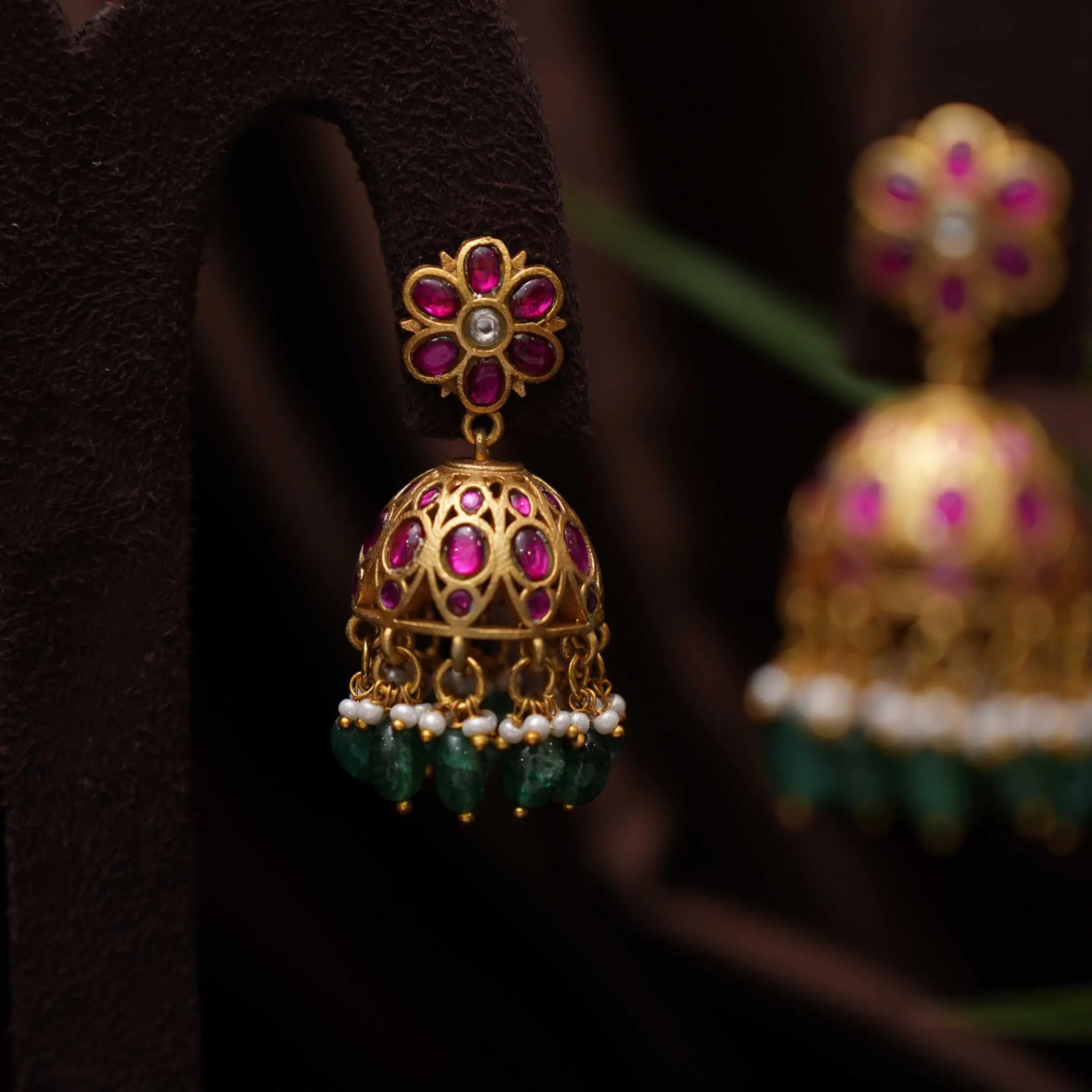Viha Polki Jhumka Earrings