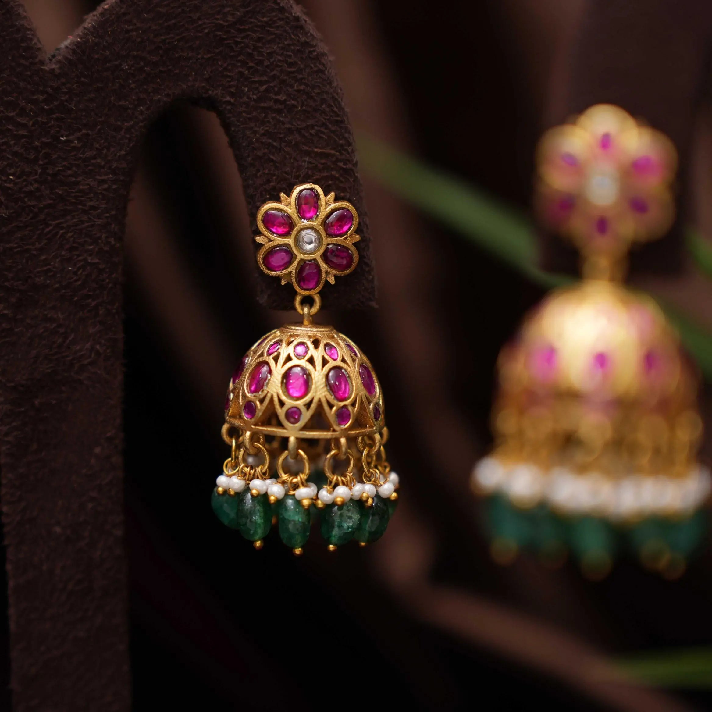 Viha Polki Jhumka Earrings
