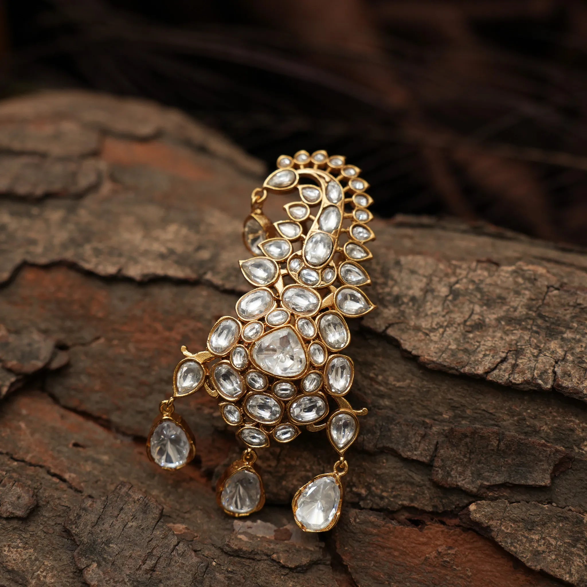 Vihaan Moissanite Kalgi - Men's Turban Brooch