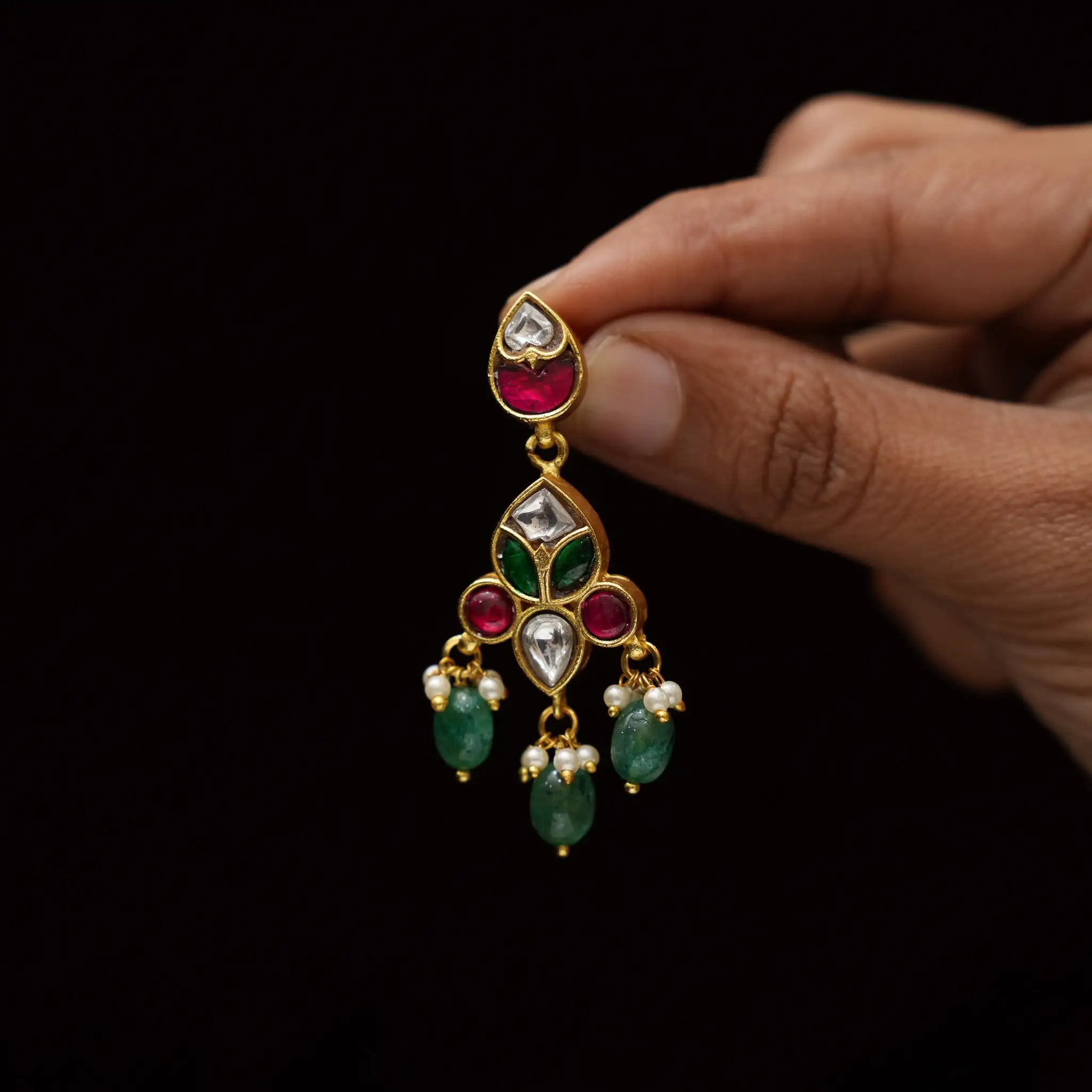 Vijaya Polki Designer Earrings