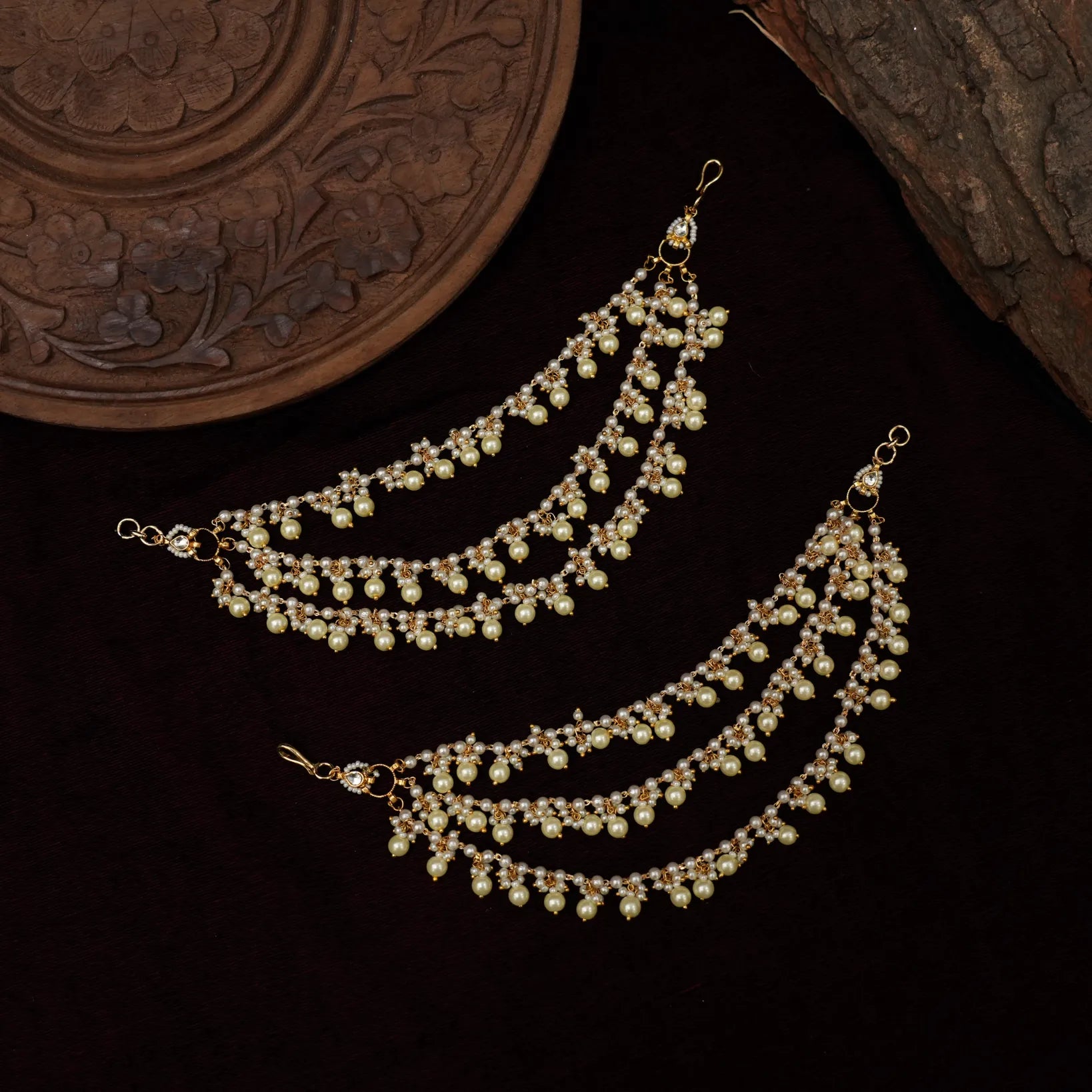 Vivan Polki Ear Chain - Ira