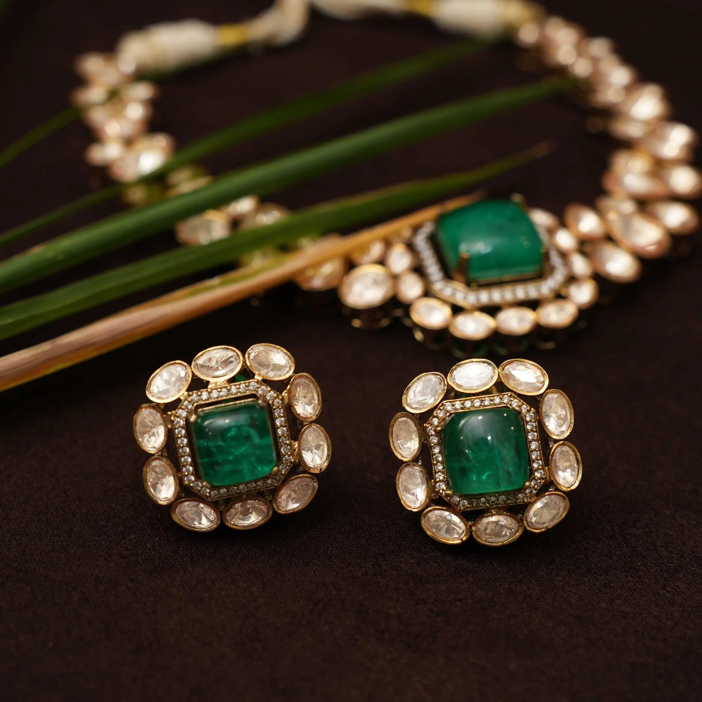 Vivien Victorian Necklace - Green