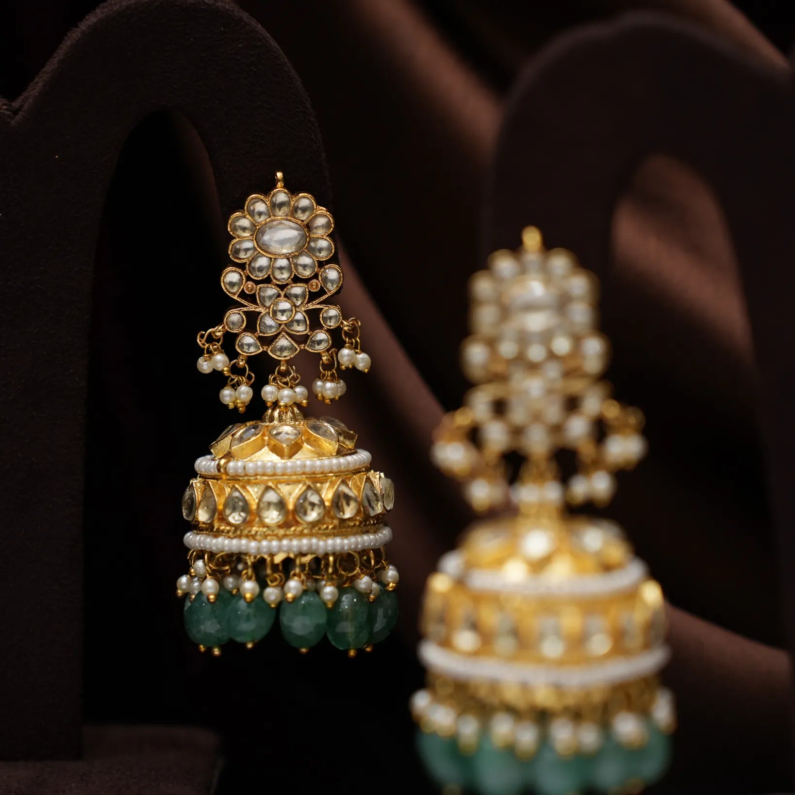 Yamuna Polki Jhumka Earrings