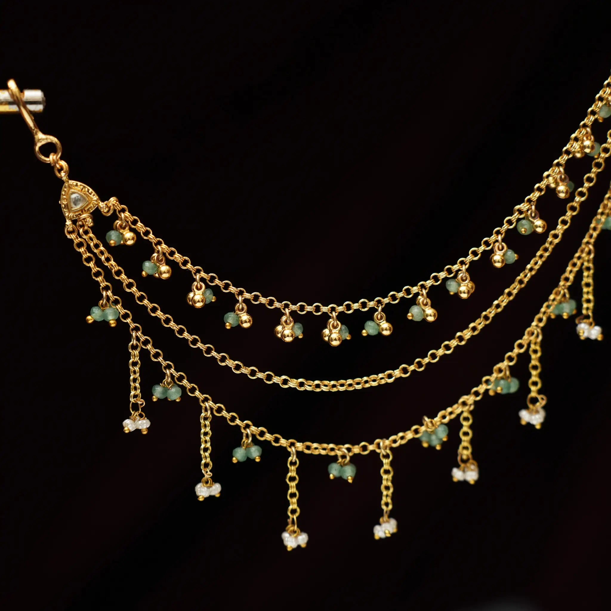 Yousha Polki Ear Chain