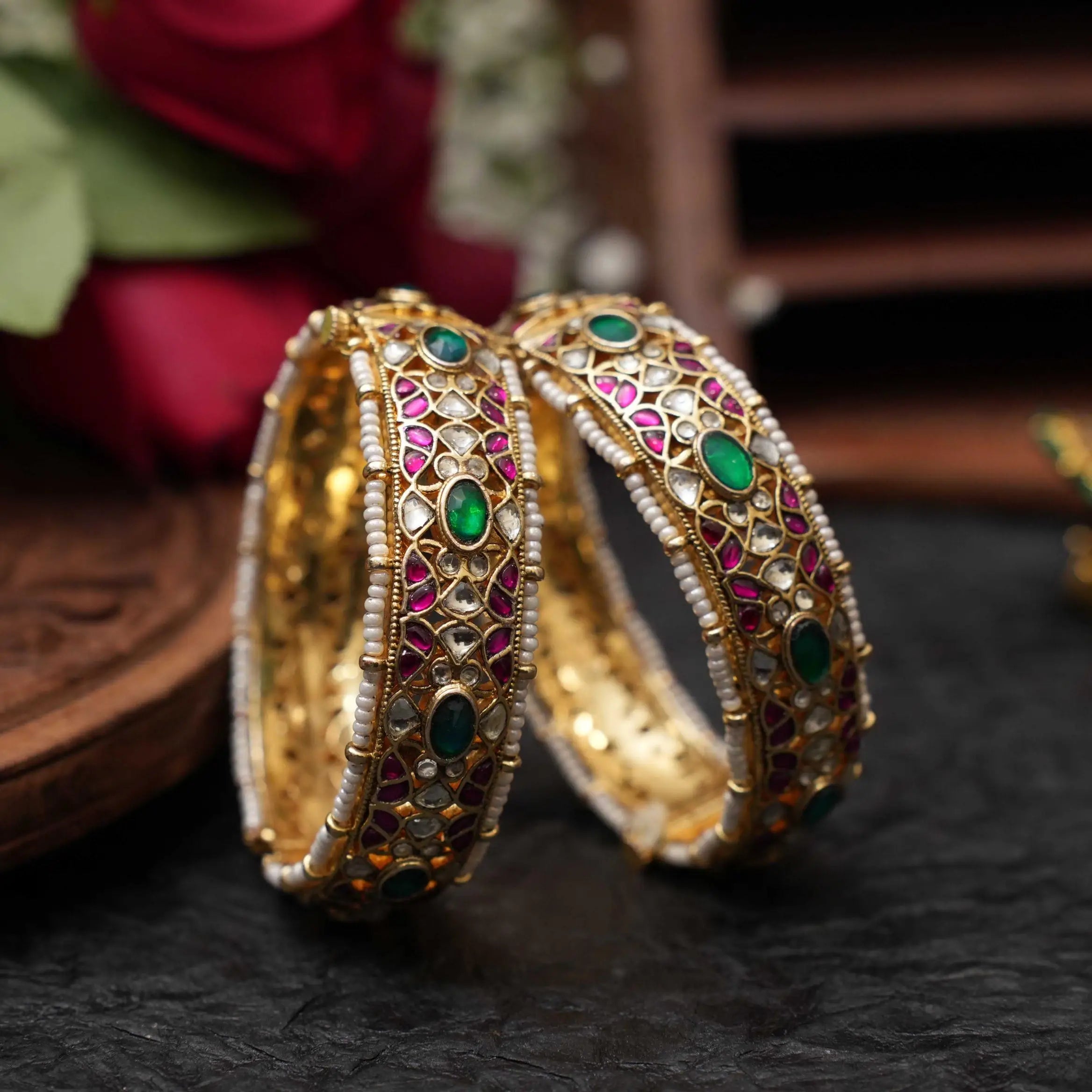 Zarela Polki Bangles