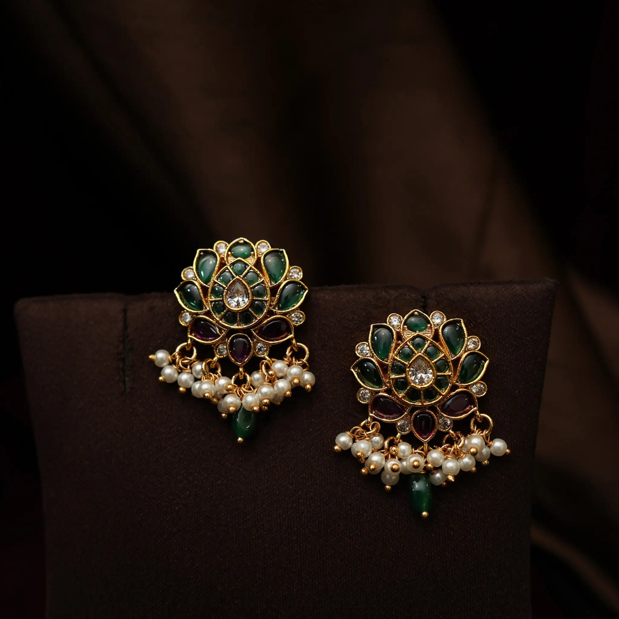 Zuri Polki Necklace - Green