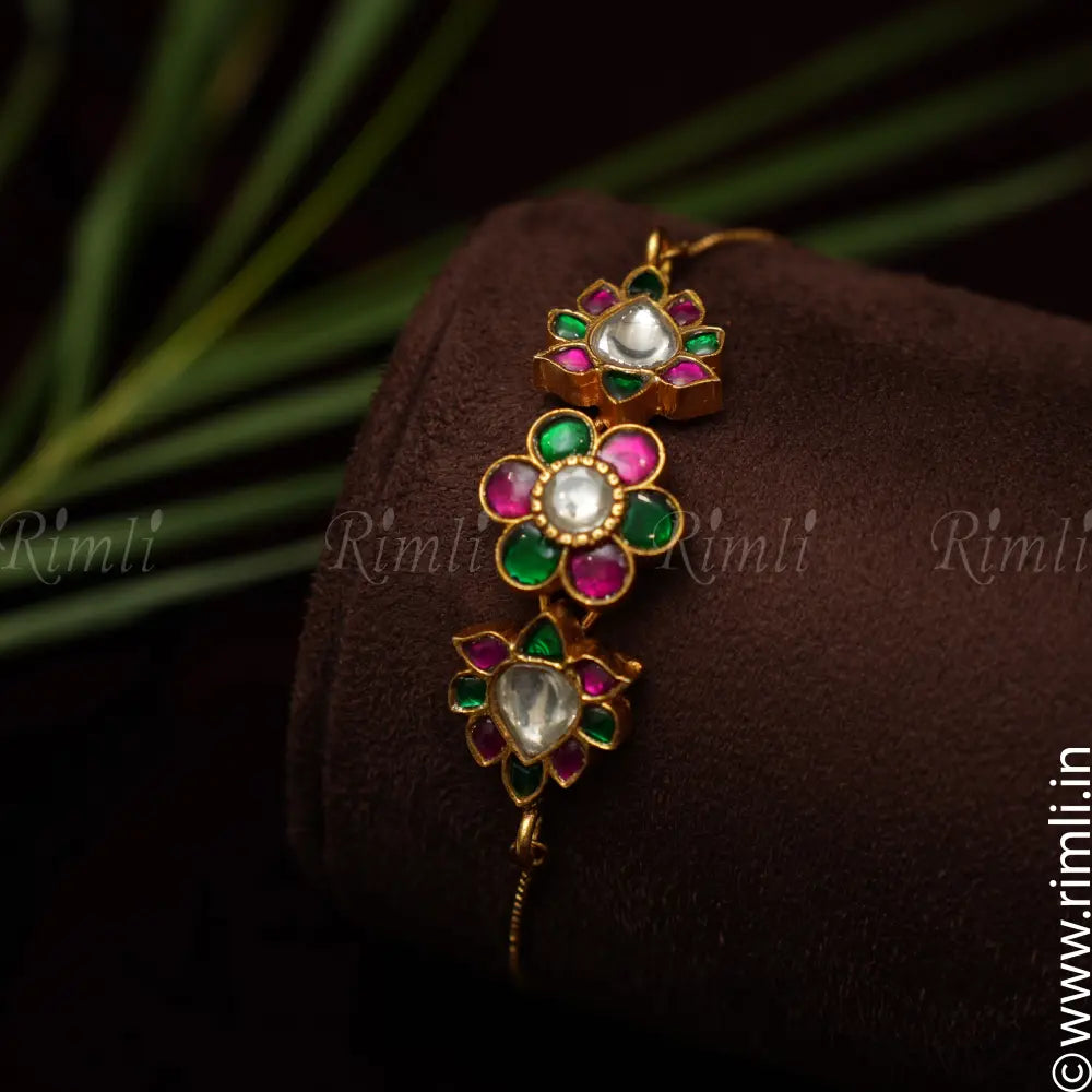 Aditi Silver Bracelet - Multicolor - Rimli Boutique